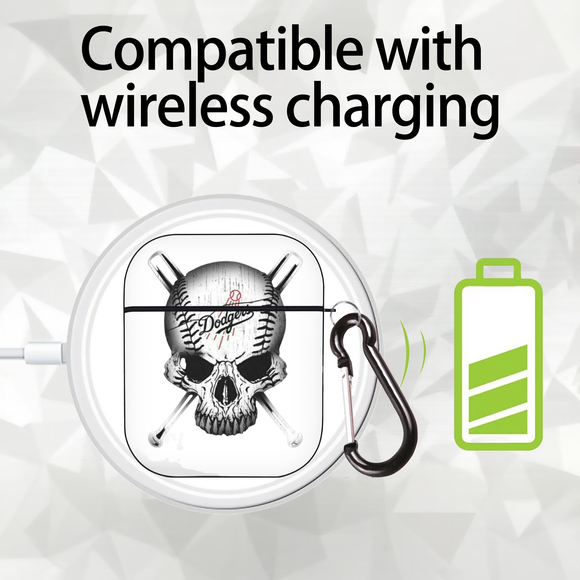  AirPods 2 Case Hard Shell Black, Flexible PC Material, Precise Cutouts, Full Protection, Anti-Fingerprint, Washable, Includes Keychain – Durable & Slim Design