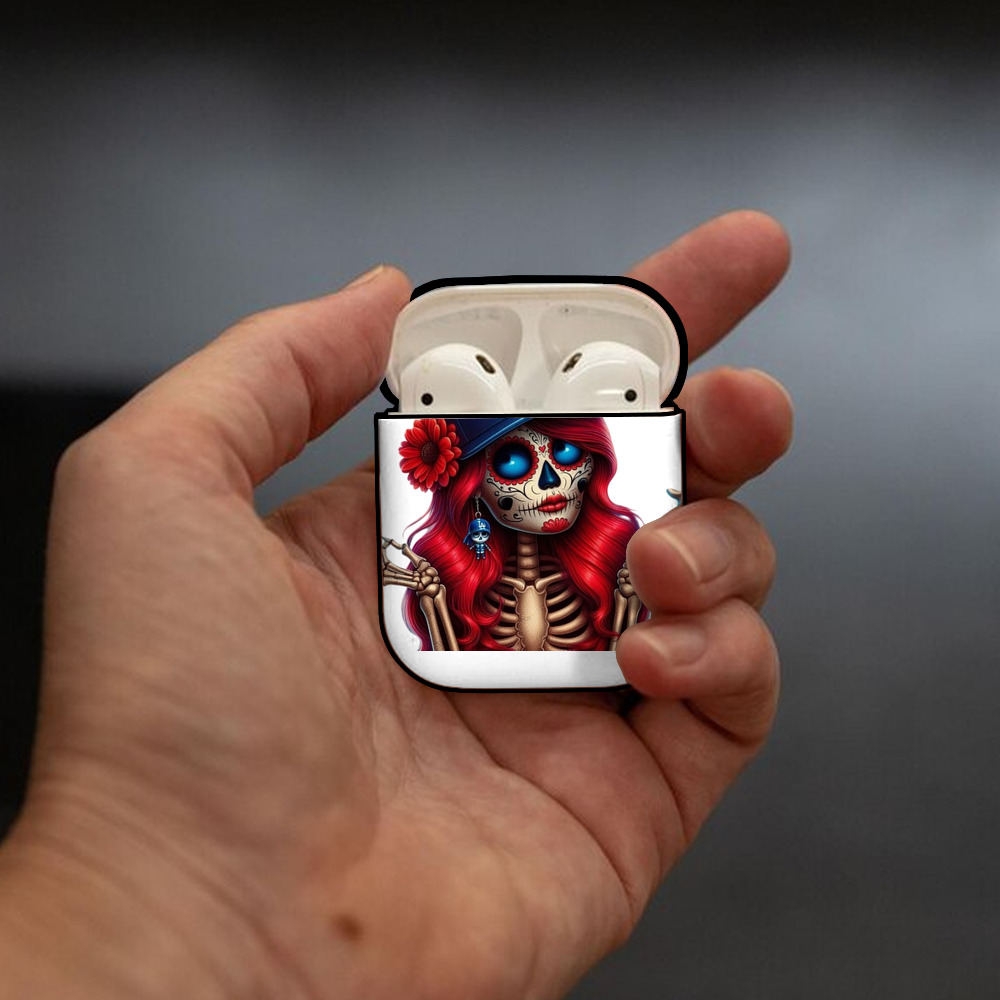  AirPods 2 Case Hard Shell Black, Flexible PC Material, Precise Cutouts, Full Protection, Anti-Fingerprint, Washable, Includes Keychain – Durable & Slim Design