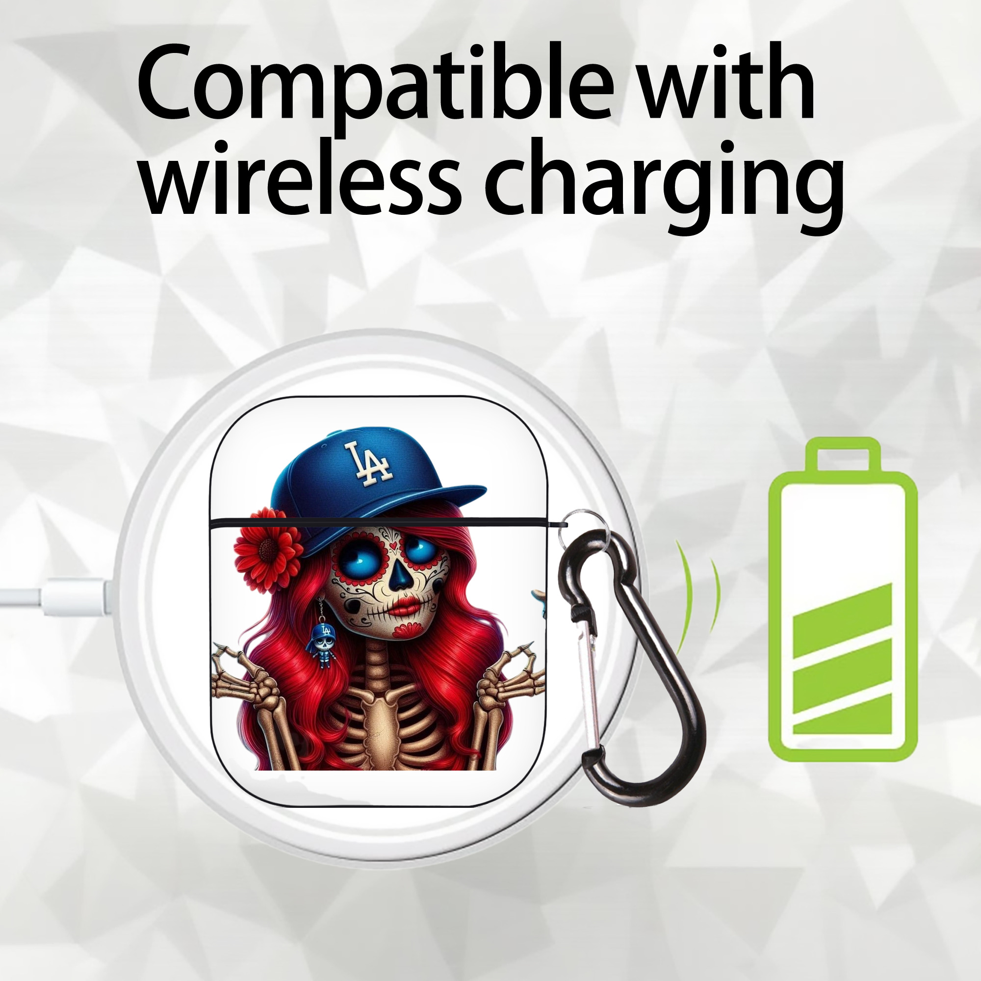  AirPods 2 Case Hard Shell Black, Flexible PC Material, Precise Cutouts, Full Protection, Anti-Fingerprint, Washable, Includes Keychain – Durable & Slim Design