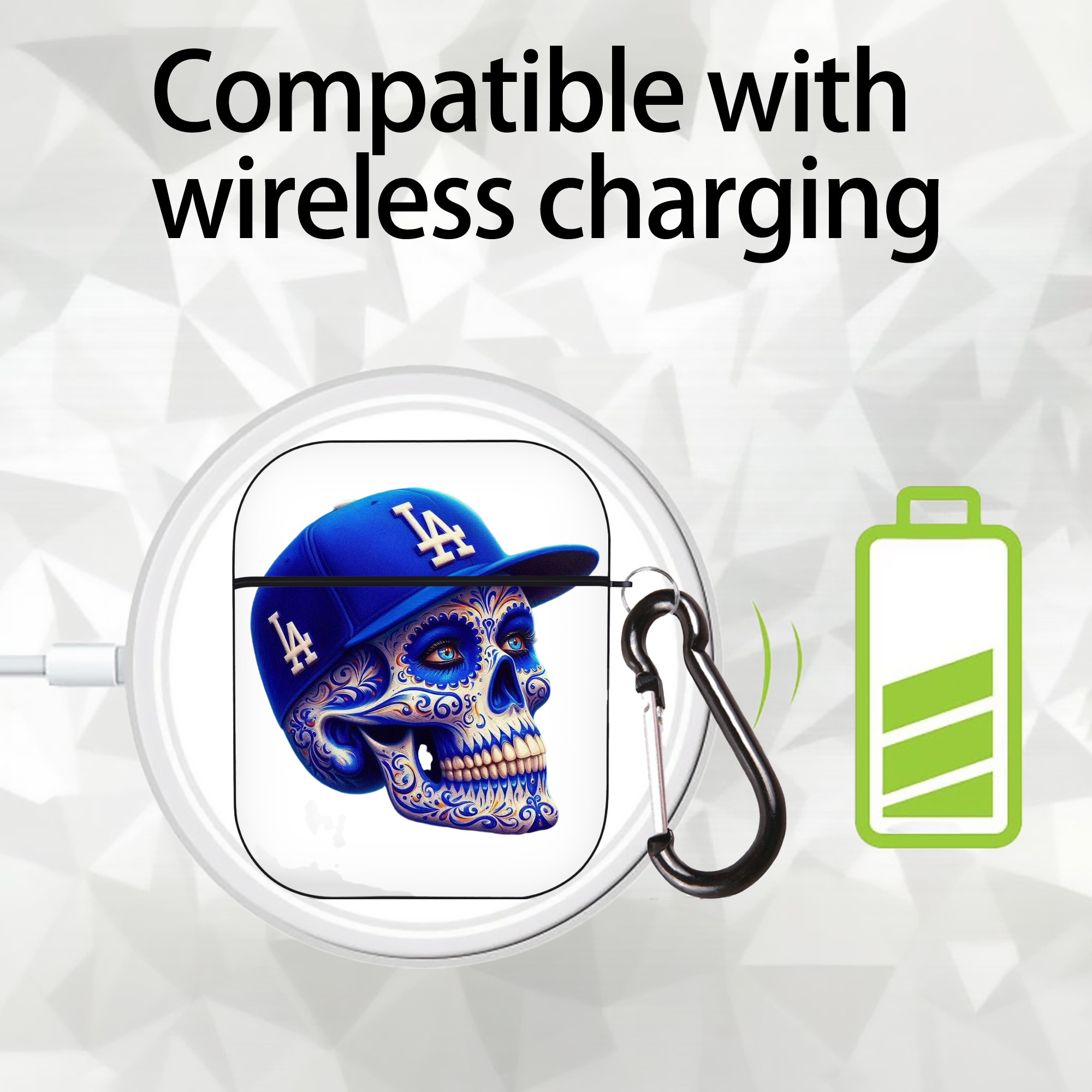  AirPods 2 Case Hard Shell Black, Flexible PC Material, Precise Cutouts, Full Protection, Anti-Fingerprint, Washable, Includes Keychain – Durable & Slim Design