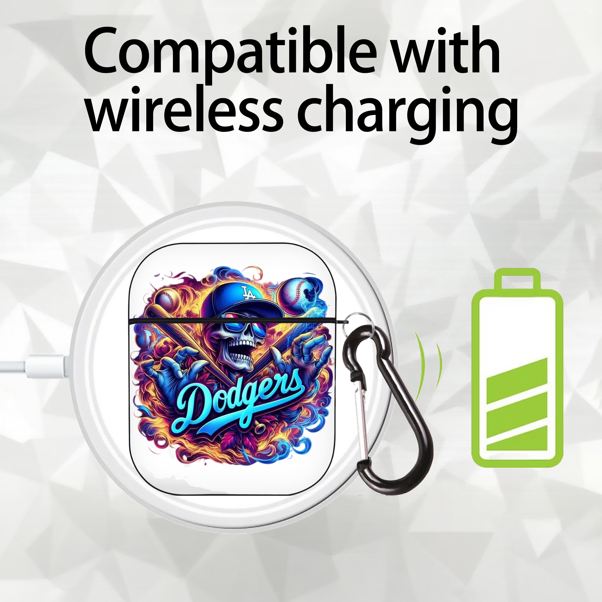  AirPods 2 Case Hard Shell Black, Flexible PC Material, Precise Cutouts, Full Protection, Anti-Fingerprint, Washable, Includes Keychain – Durable & Slim Design