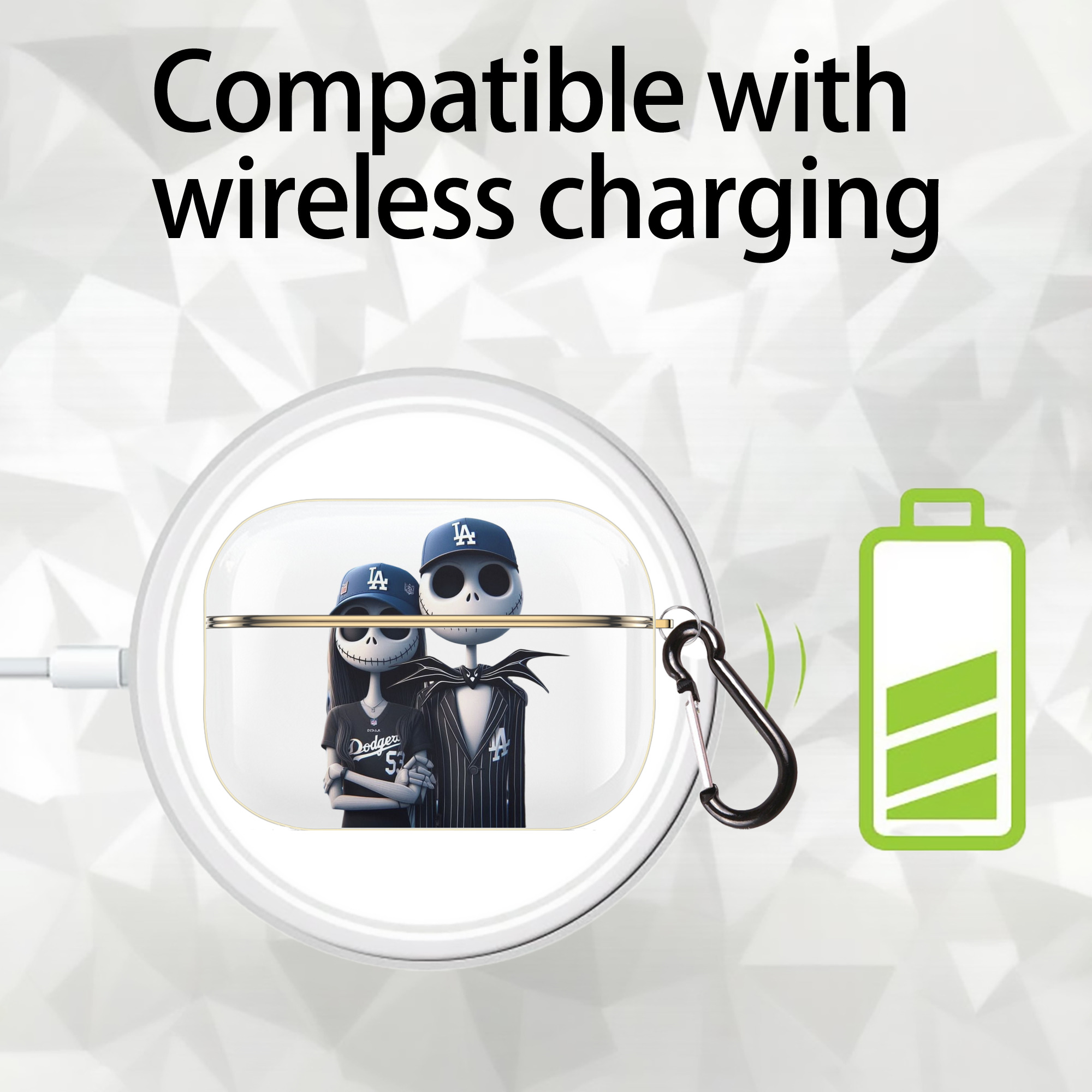  Luxury Gold AirPods Pro Case With Keychain, Flexible PC Material, Full Protection, Precise Cutouts, Anti-Fingerprint, Washable, Durable Design