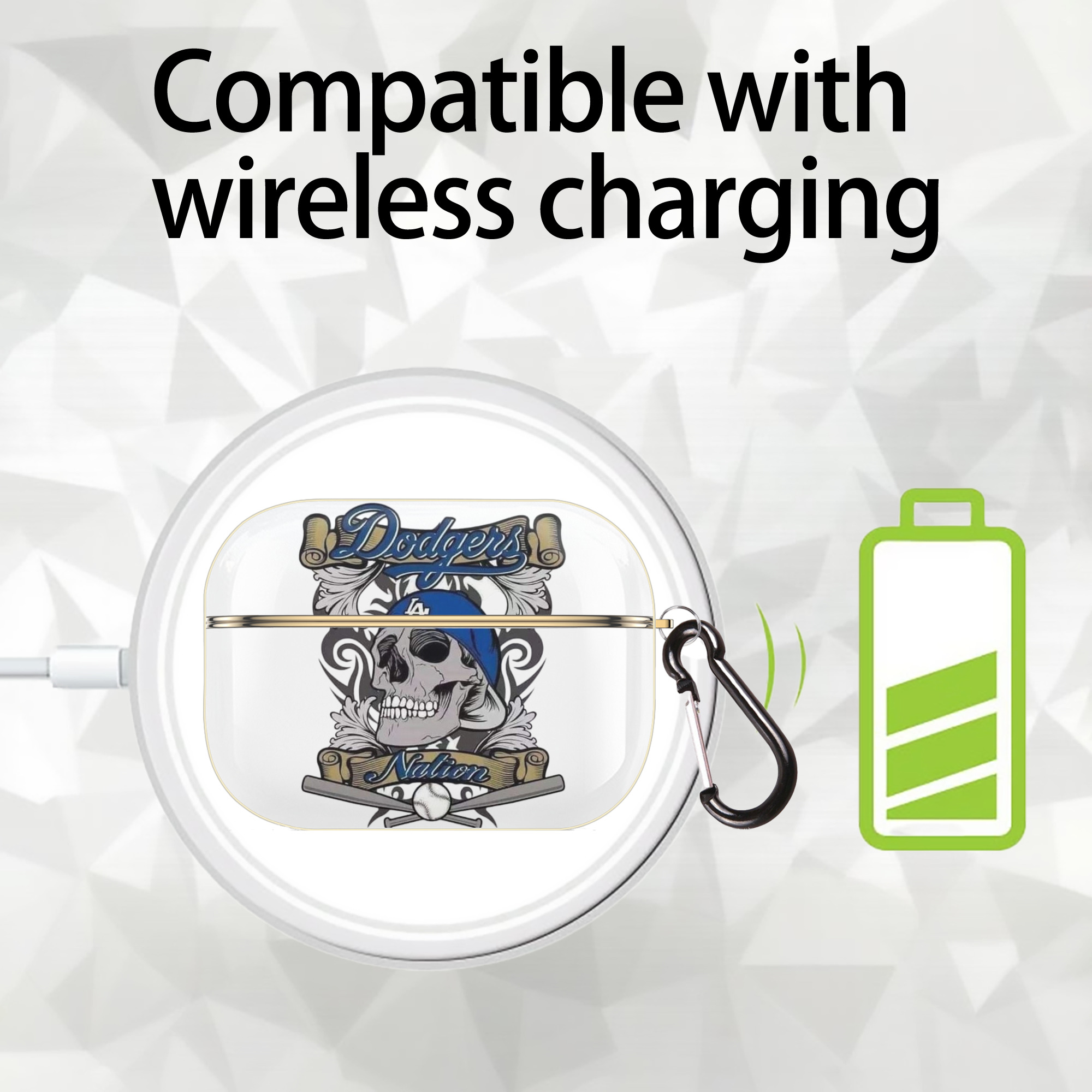  Luxury Gold AirPods Pro Case With Keychain, Flexible PC Material, Full Protection, Precise Cutouts, Anti-Fingerprint, Washable, Durable Design