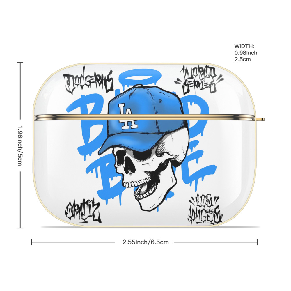  Luxury Gold AirPods Pro Case With Keychain, Flexible PC Material, Full Protection, Precise Cutouts, Anti-Fingerprint, Washable, Durable Design