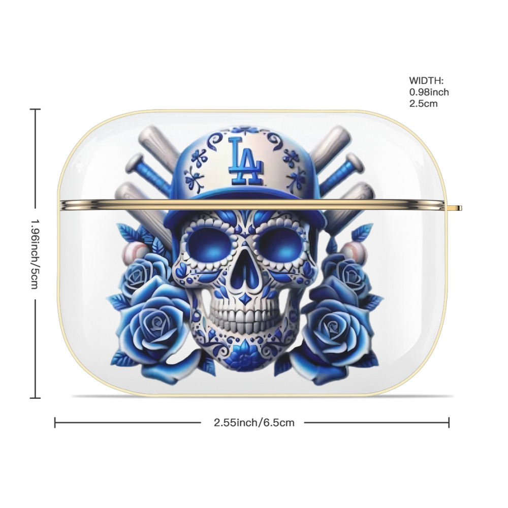  Luxury Gold AirPods Pro Case With Keychain, Flexible PC Material, Full Protection, Precise Cutouts, Anti-Fingerprint, Washable, Durable Design