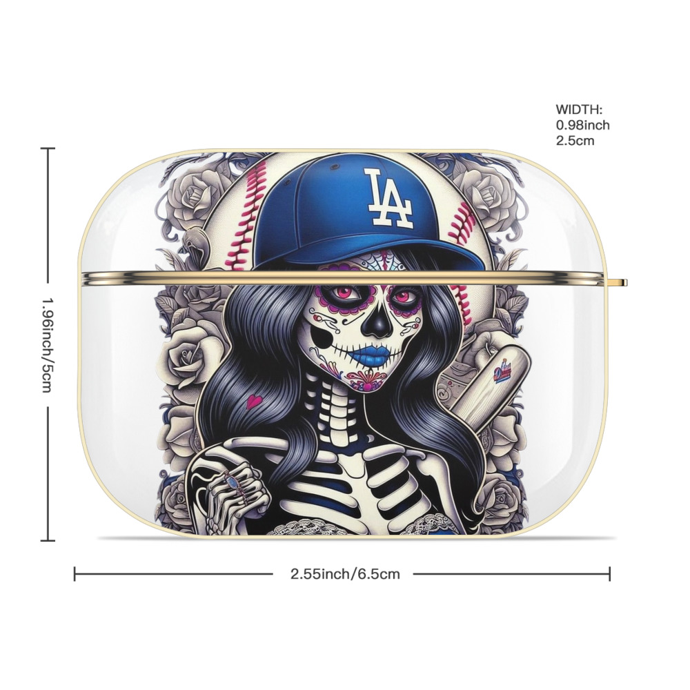  Luxury Gold AirPods Pro Case With Keychain, Flexible PC Material, Full Protection, Precise Cutouts, Anti-Fingerprint, Washable, Durable Design