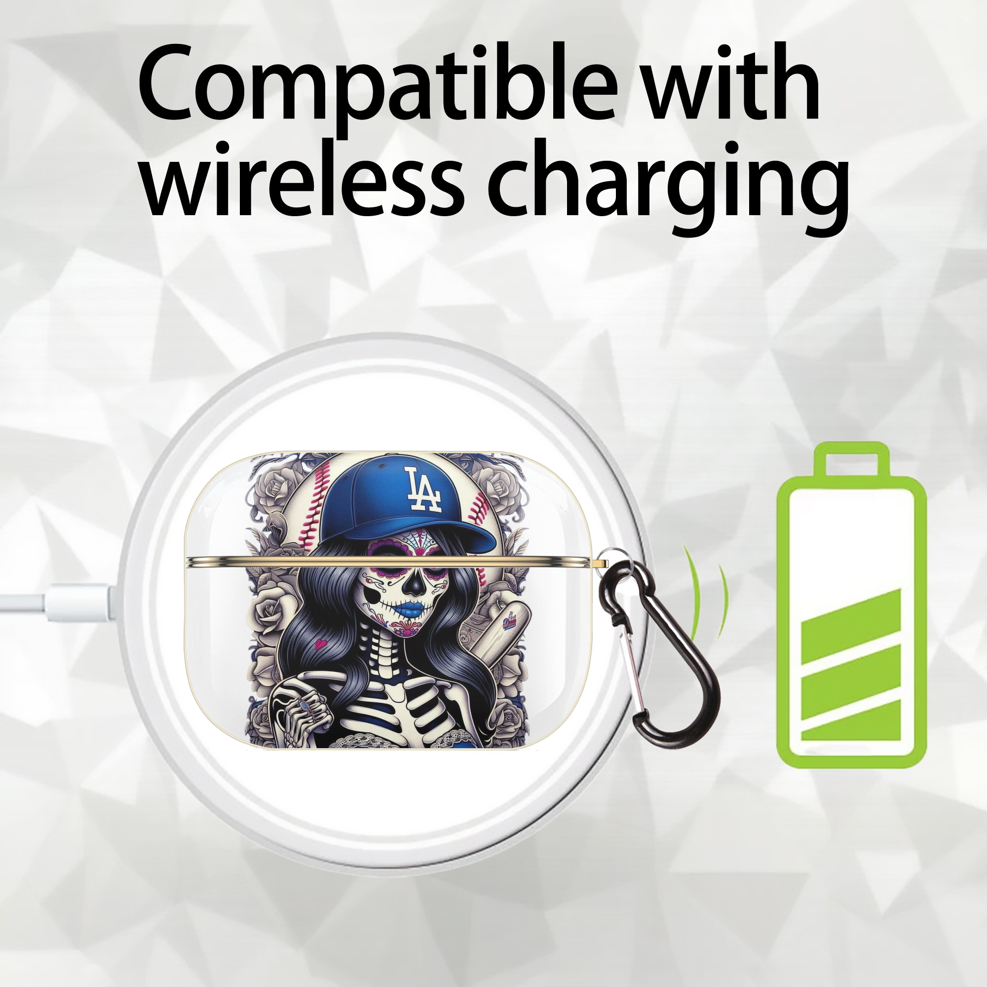  Luxury Gold AirPods Pro Case With Keychain, Flexible PC Material, Full Protection, Precise Cutouts, Anti-Fingerprint, Washable, Durable Design