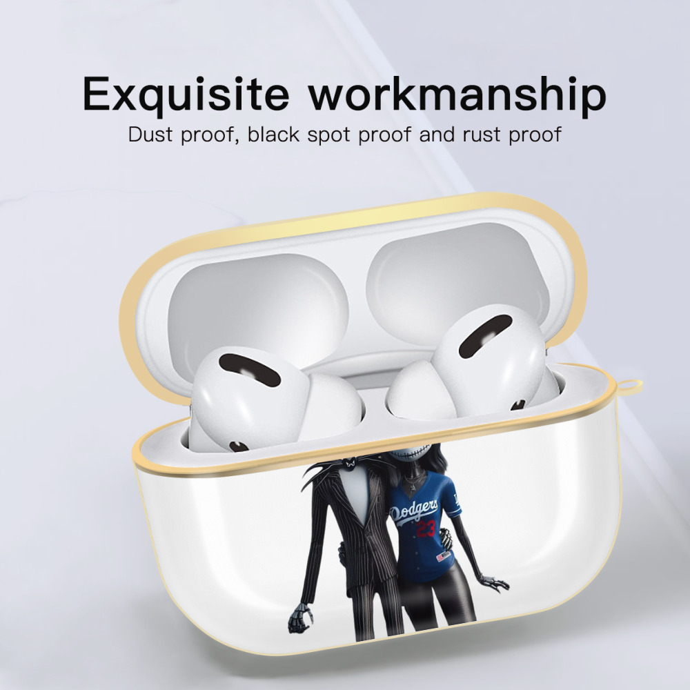  Luxury Gold AirPods Pro Case With Keychain, Flexible PC Material, Full Protection, Precise Cutouts, Anti-Fingerprint, Washable, Durable Design