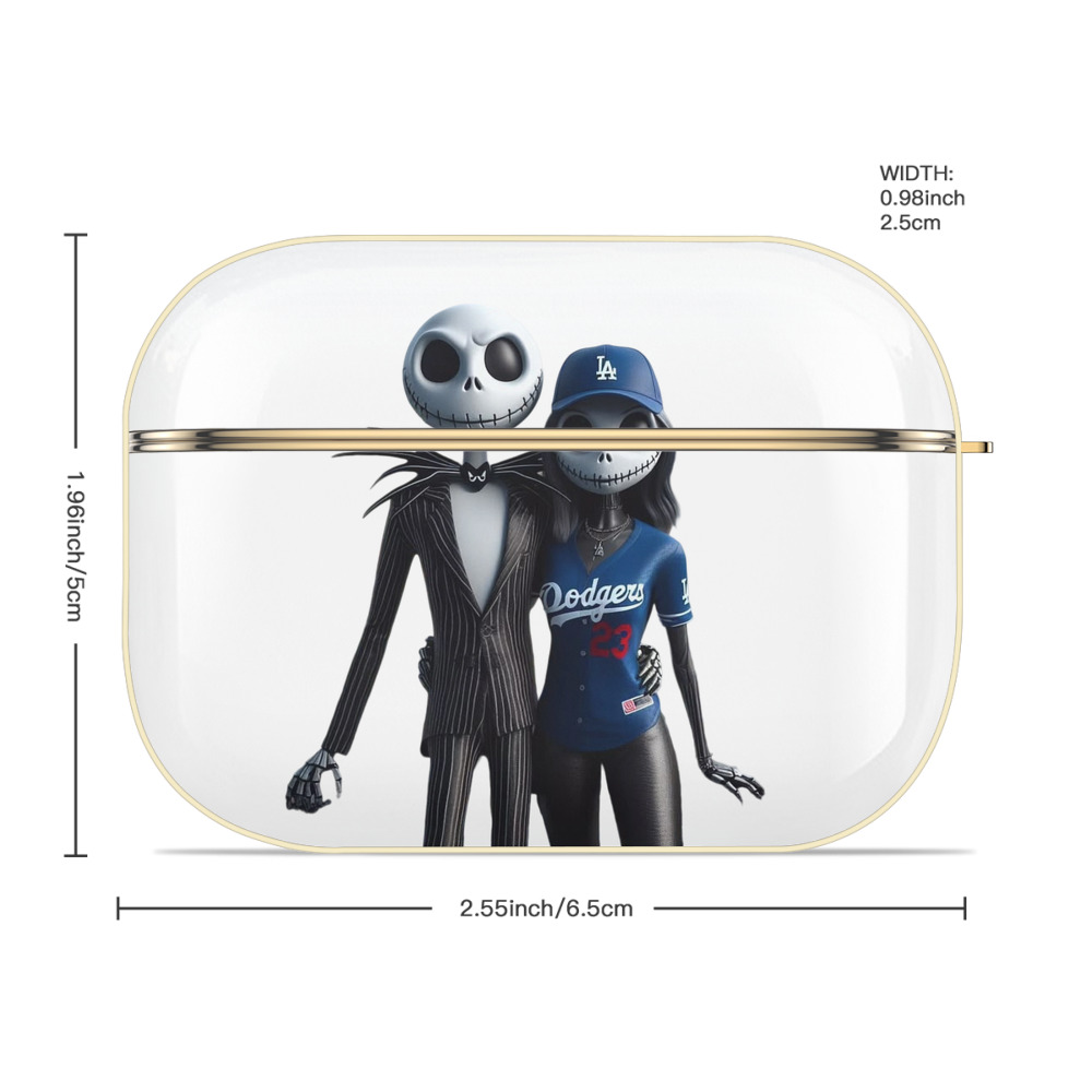  Luxury Gold AirPods Pro Case With Keychain, Flexible PC Material, Full Protection, Precise Cutouts, Anti-Fingerprint, Washable, Durable Design