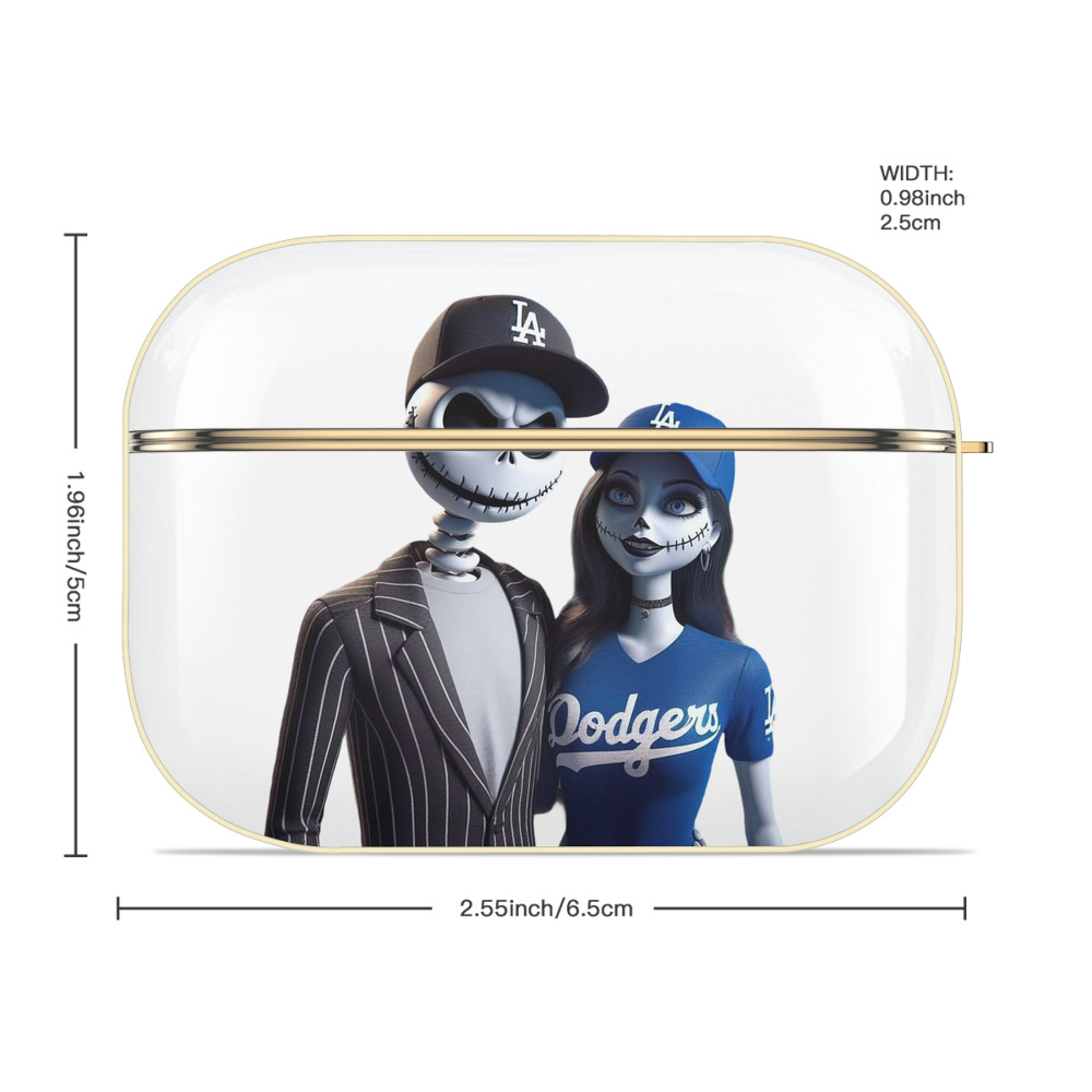  Luxury Gold AirPods Pro Case With Keychain, Flexible PC Material, Full Protection, Precise Cutouts, Anti-Fingerprint, Washable, Durable Design