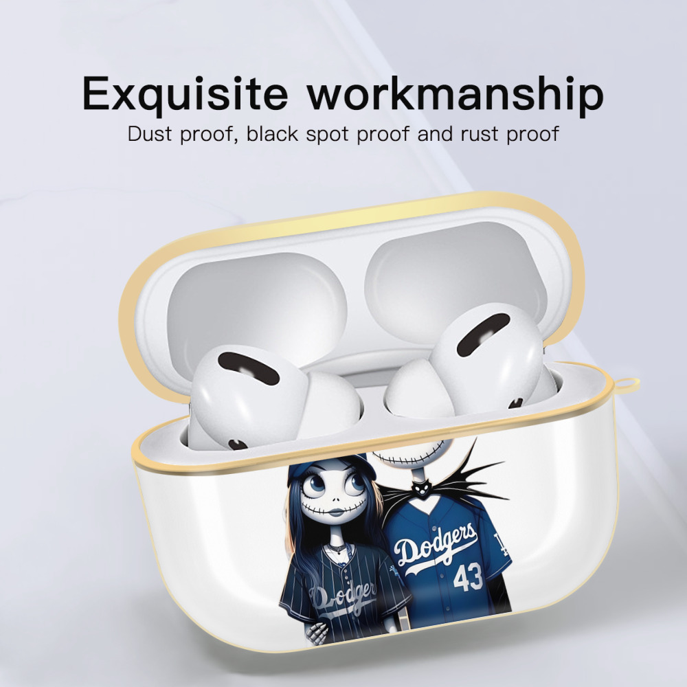  Luxury Gold AirPods Pro Case With Keychain, Flexible PC Material, Full Protection, Precise Cutouts, Anti-Fingerprint, Washable, Durable Design