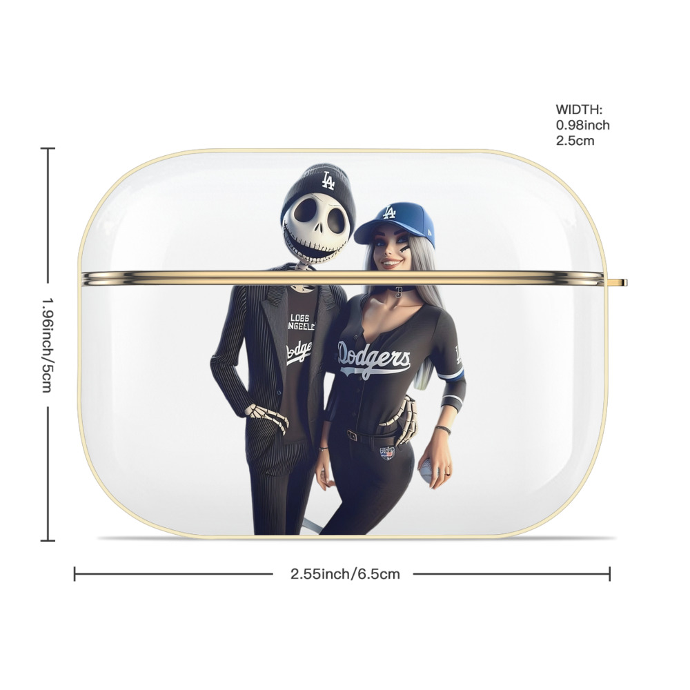  Luxury Gold AirPods Pro Case With Keychain, Flexible PC Material, Full Protection, Precise Cutouts, Anti-Fingerprint, Washable, Durable Design