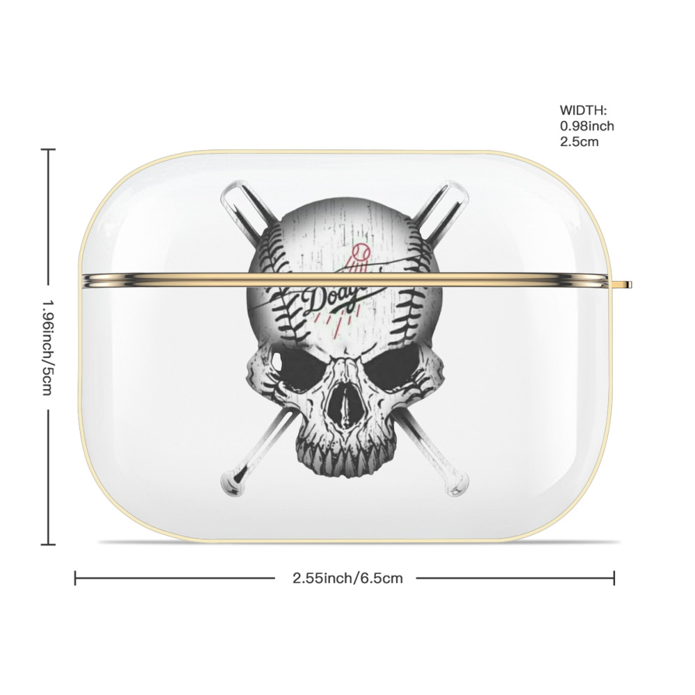  Luxury Gold AirPods Pro Case With Keychain, Flexible PC Material, Full Protection, Precise Cutouts, Anti-Fingerprint, Washable, Durable Design