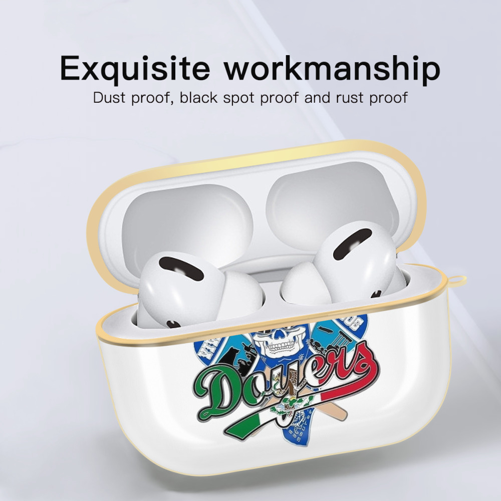  Luxury Gold AirPods Pro Case With Keychain, Flexible PC Material, Full Protection, Precise Cutouts, Anti-Fingerprint, Washable, Durable Design