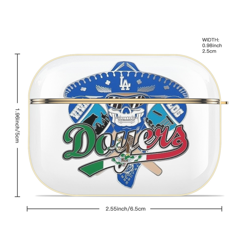  Luxury Gold AirPods Pro Case With Keychain, Flexible PC Material, Full Protection, Precise Cutouts, Anti-Fingerprint, Washable, Durable Design