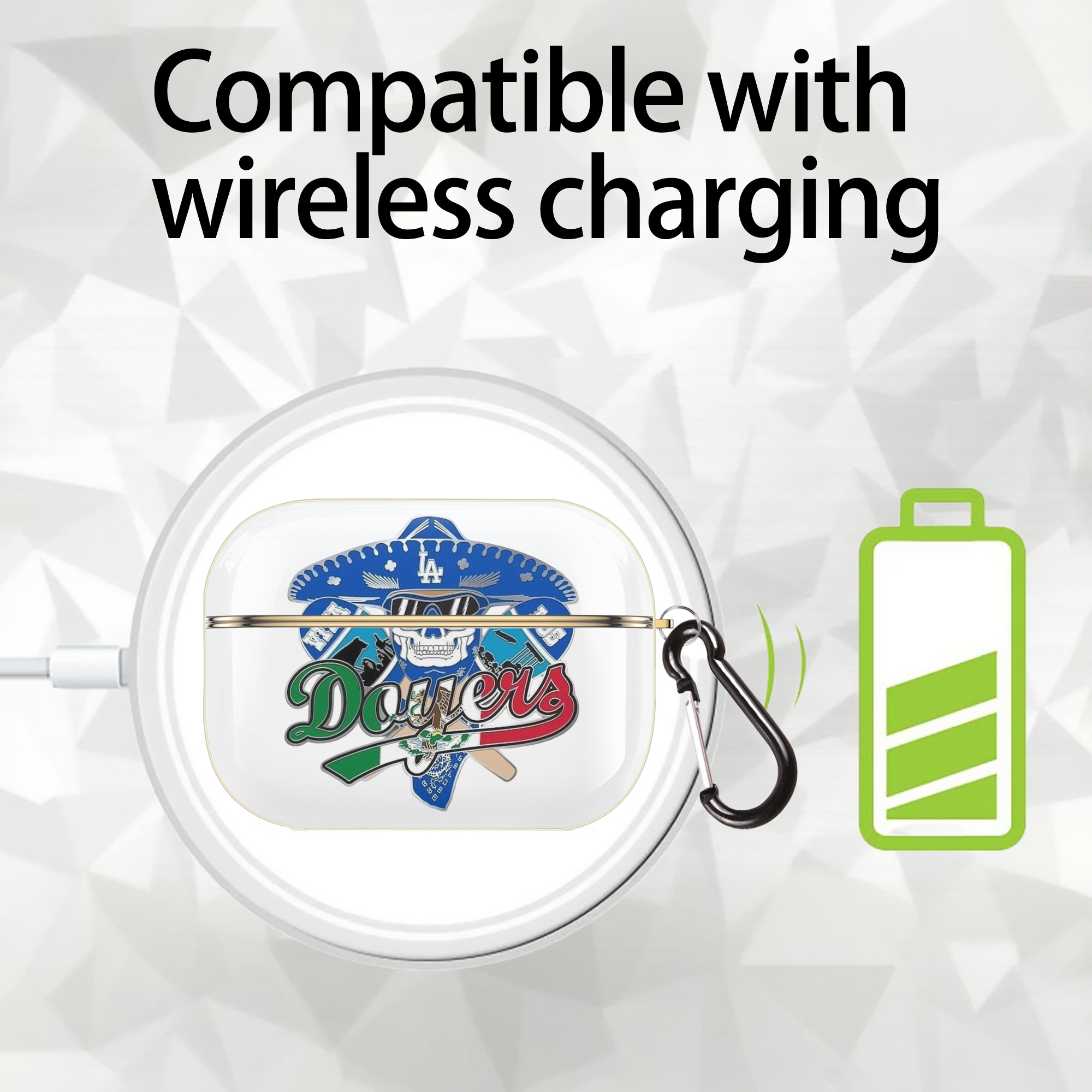  Luxury Gold AirPods Pro Case With Keychain, Flexible PC Material, Full Protection, Precise Cutouts, Anti-Fingerprint, Washable, Durable Design