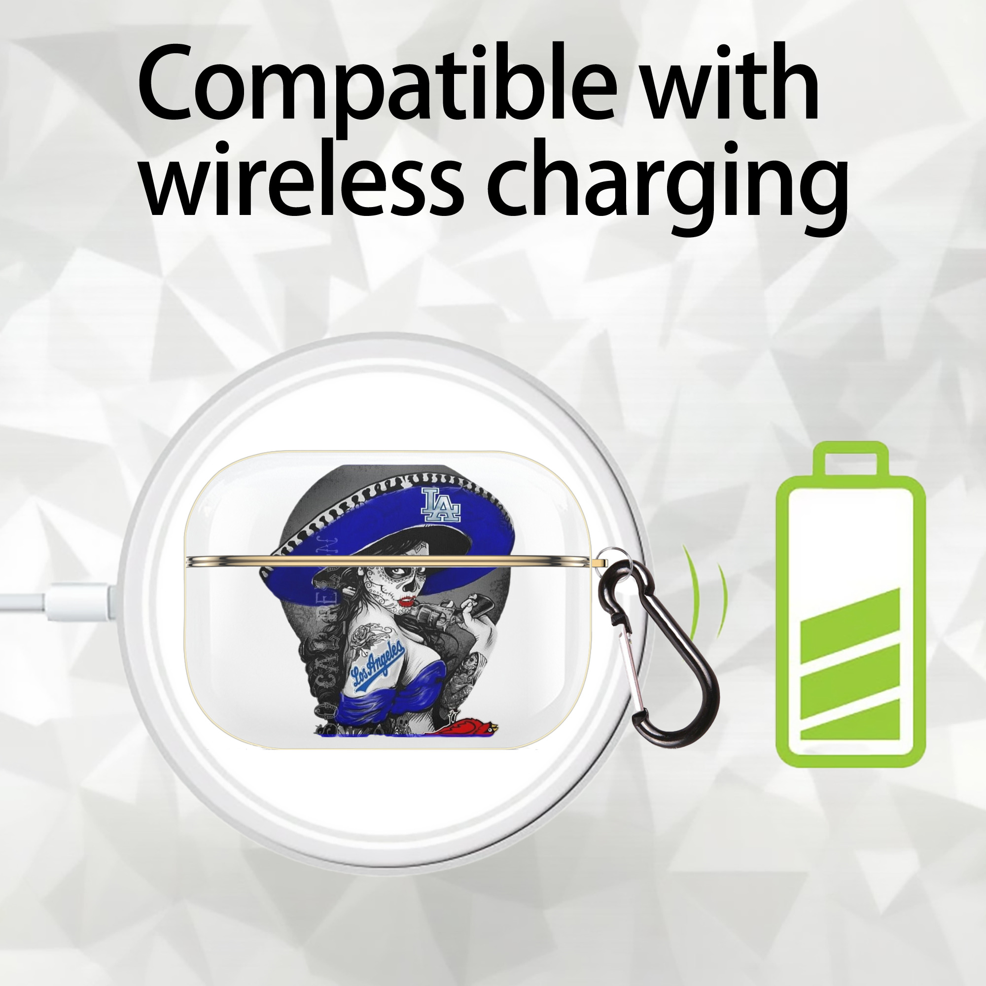  Luxury Gold AirPods Pro Case With Keychain, Flexible PC Material, Full Protection, Precise Cutouts, Anti-Fingerprint, Washable, Durable Design