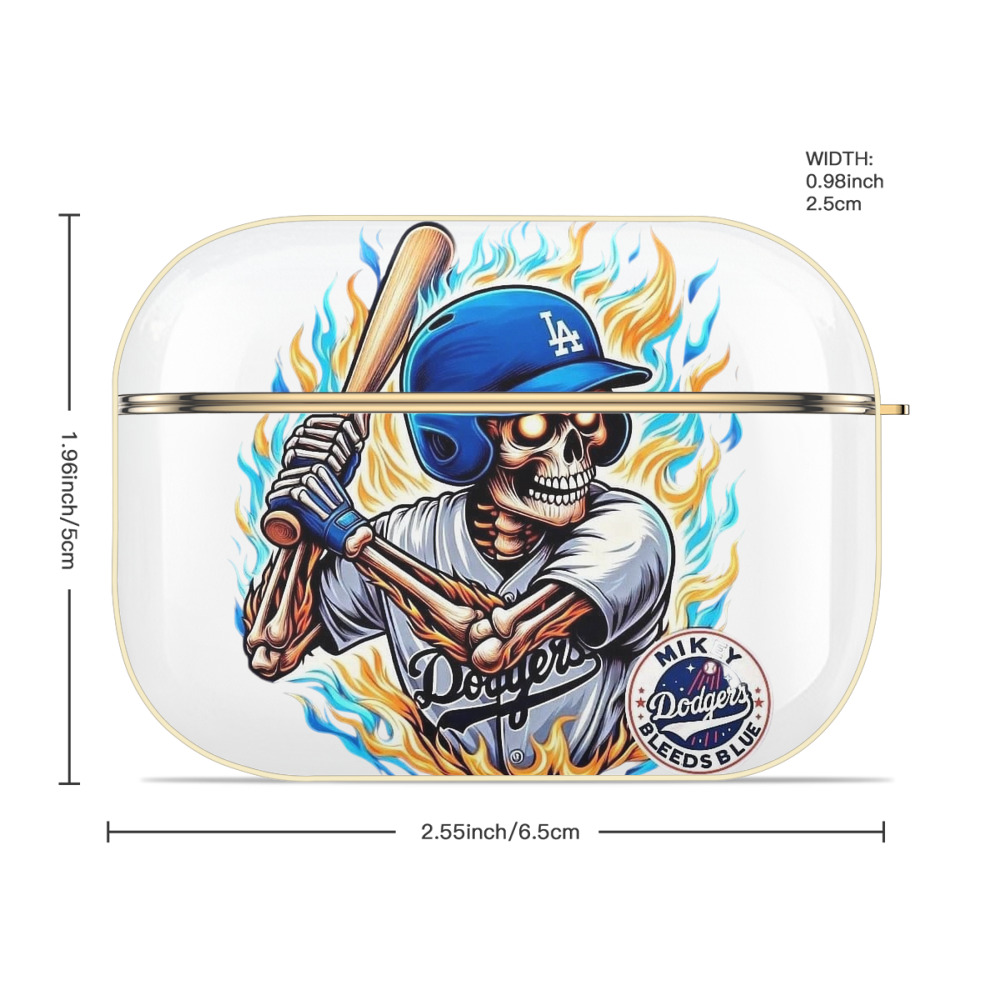  Luxury Gold AirPods Pro Case With Keychain, Flexible PC Material, Full Protection, Precise Cutouts, Anti-Fingerprint, Washable, Durable Design