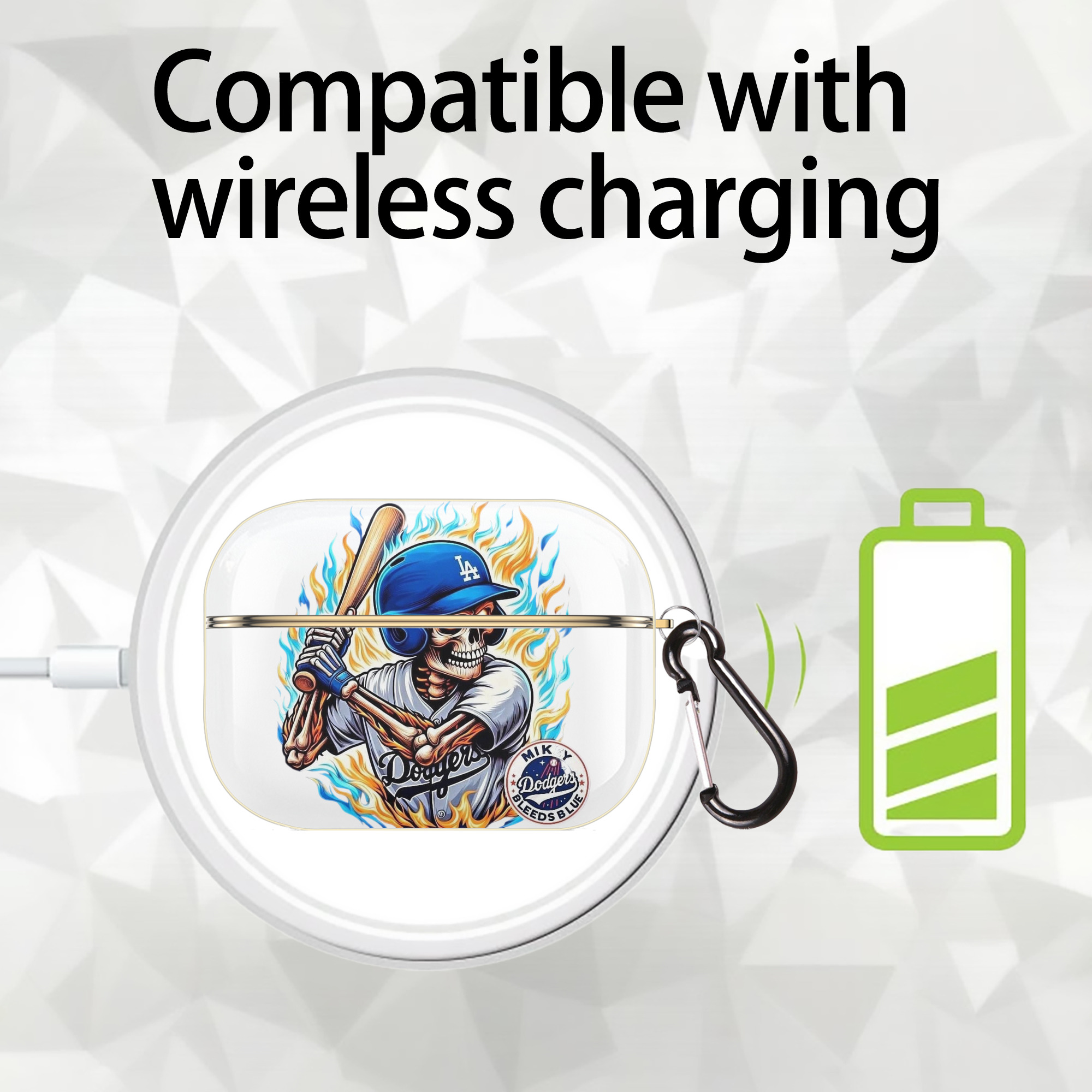  Luxury Gold AirPods Pro Case With Keychain, Flexible PC Material, Full Protection, Precise Cutouts, Anti-Fingerprint, Washable, Durable Design