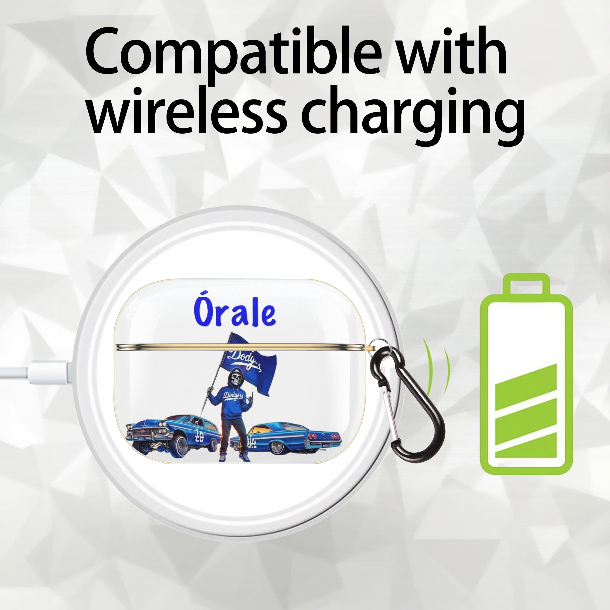  Luxury Gold AirPods Pro Case With Keychain, Flexible PC Material, Full Protection, Precise Cutouts, Anti-Fingerprint, Washable, Durable Design