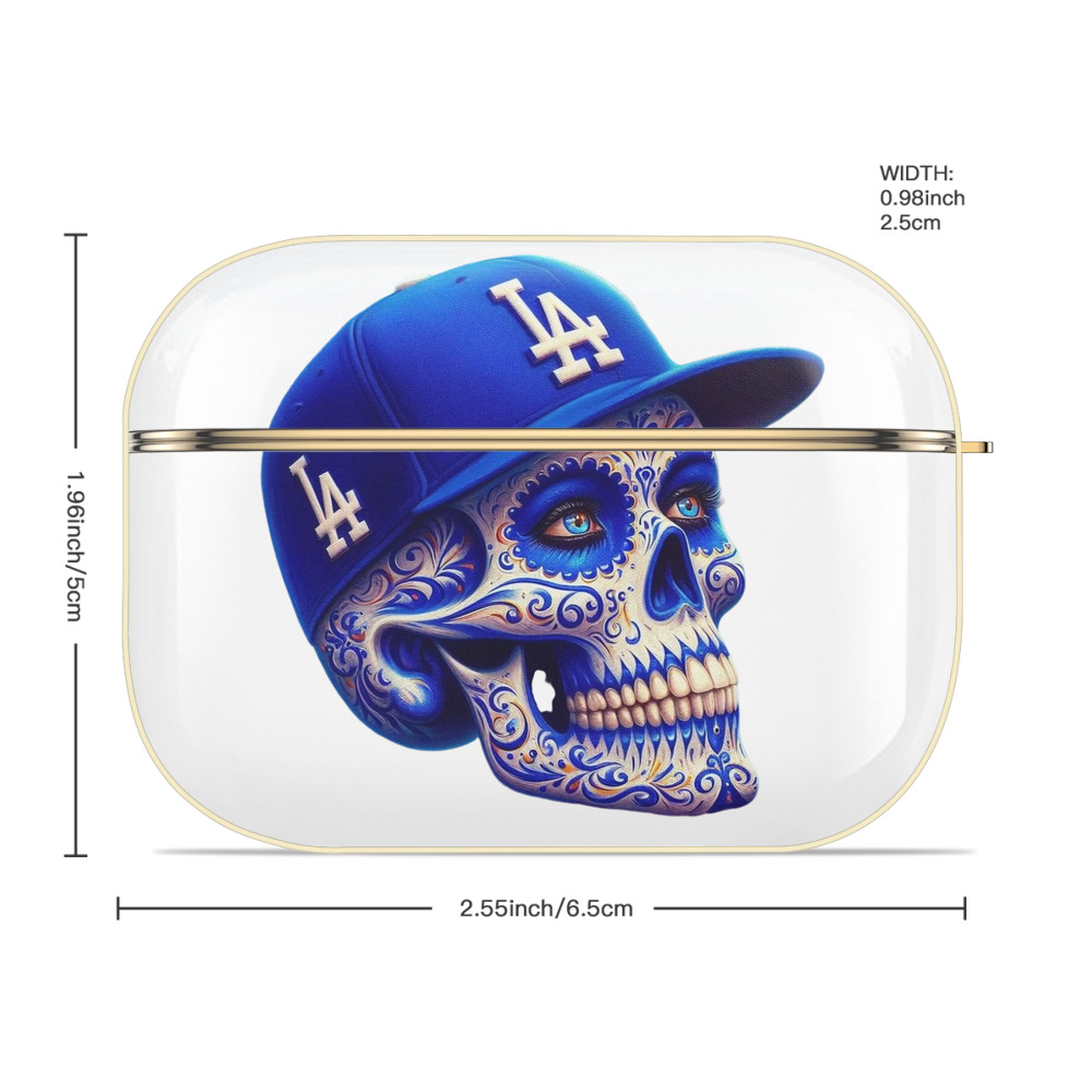  Luxury Gold AirPods Pro Case With Keychain, Flexible PC Material, Full Protection, Precise Cutouts, Anti-Fingerprint, Washable, Durable Design