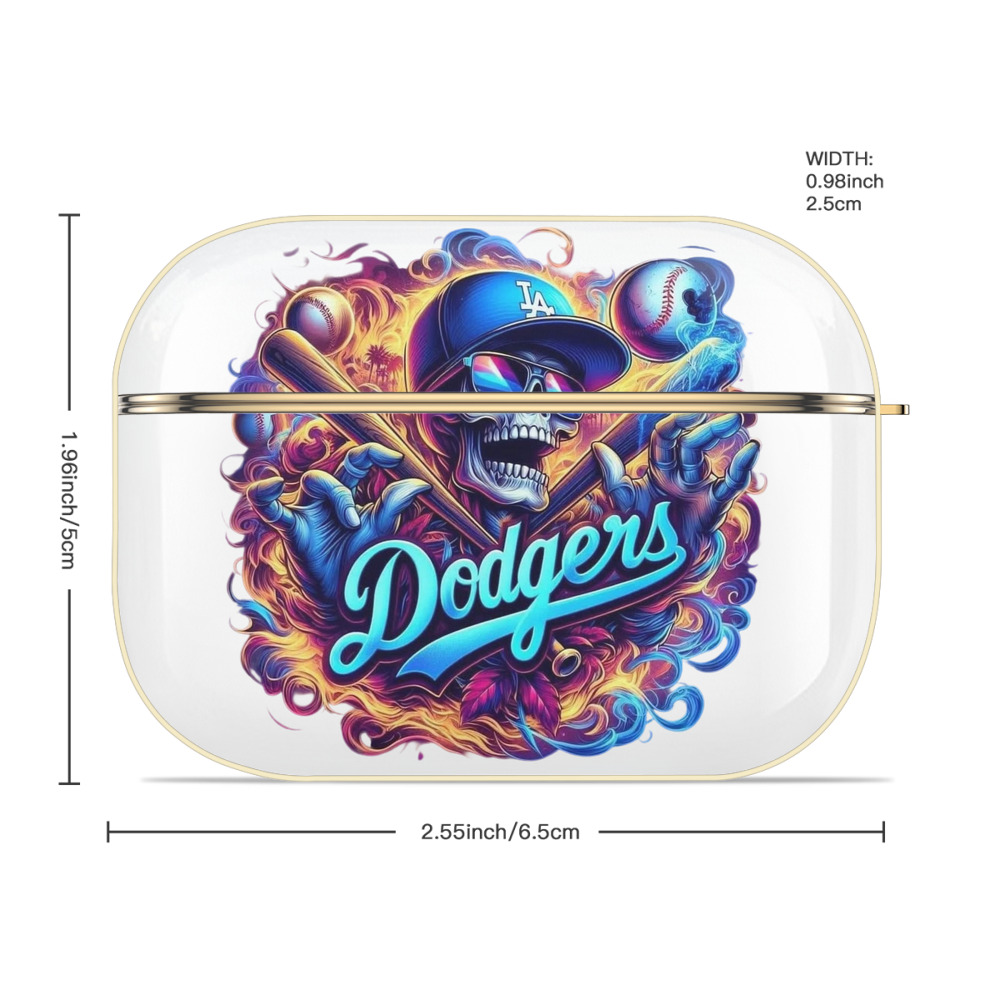  Luxury Gold AirPods Pro Case With Keychain, Flexible PC Material, Full Protection, Precise Cutouts, Anti-Fingerprint, Washable, Durable Design