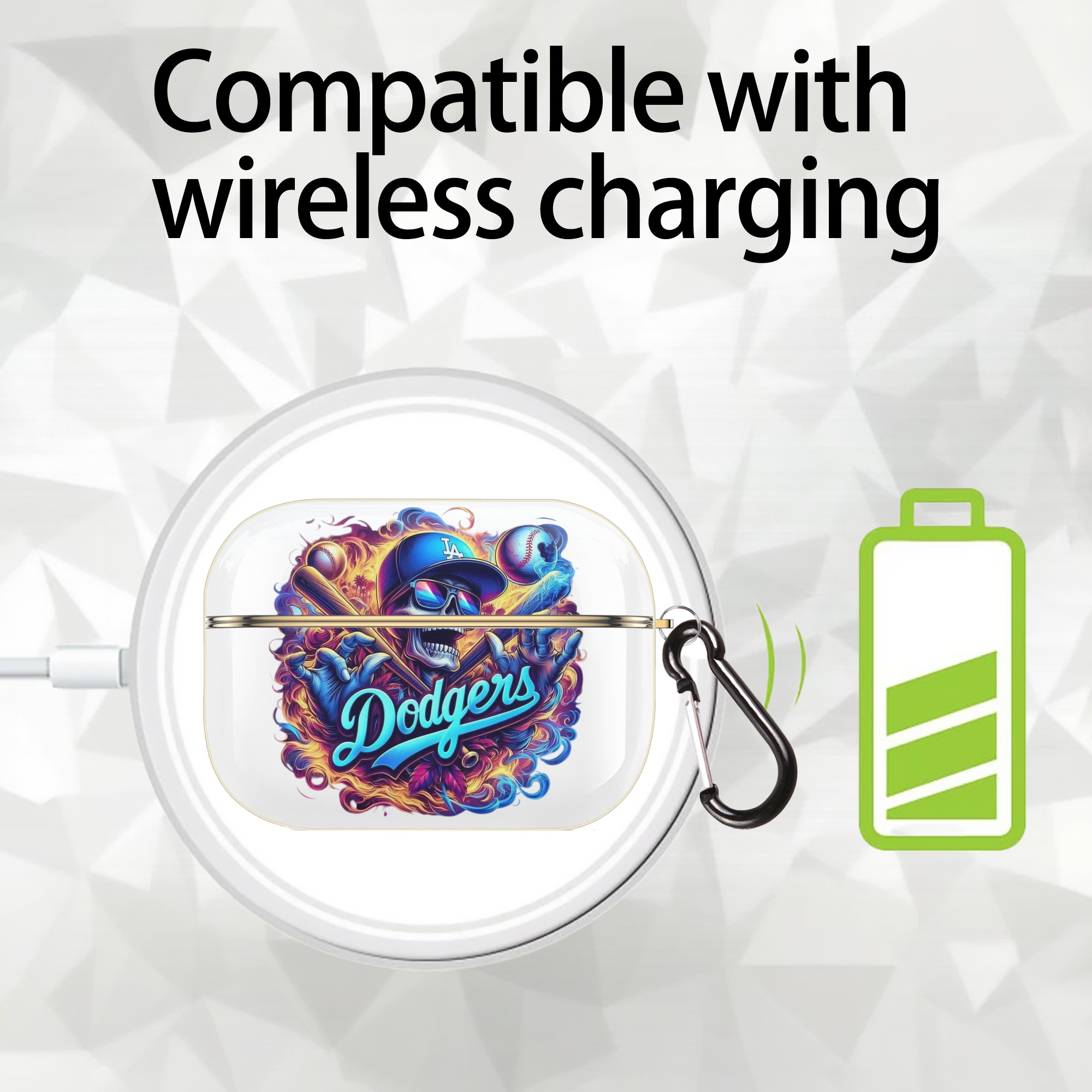  Luxury Gold AirPods Pro Case With Keychain, Flexible PC Material, Full Protection, Precise Cutouts, Anti-Fingerprint, Washable, Durable Design