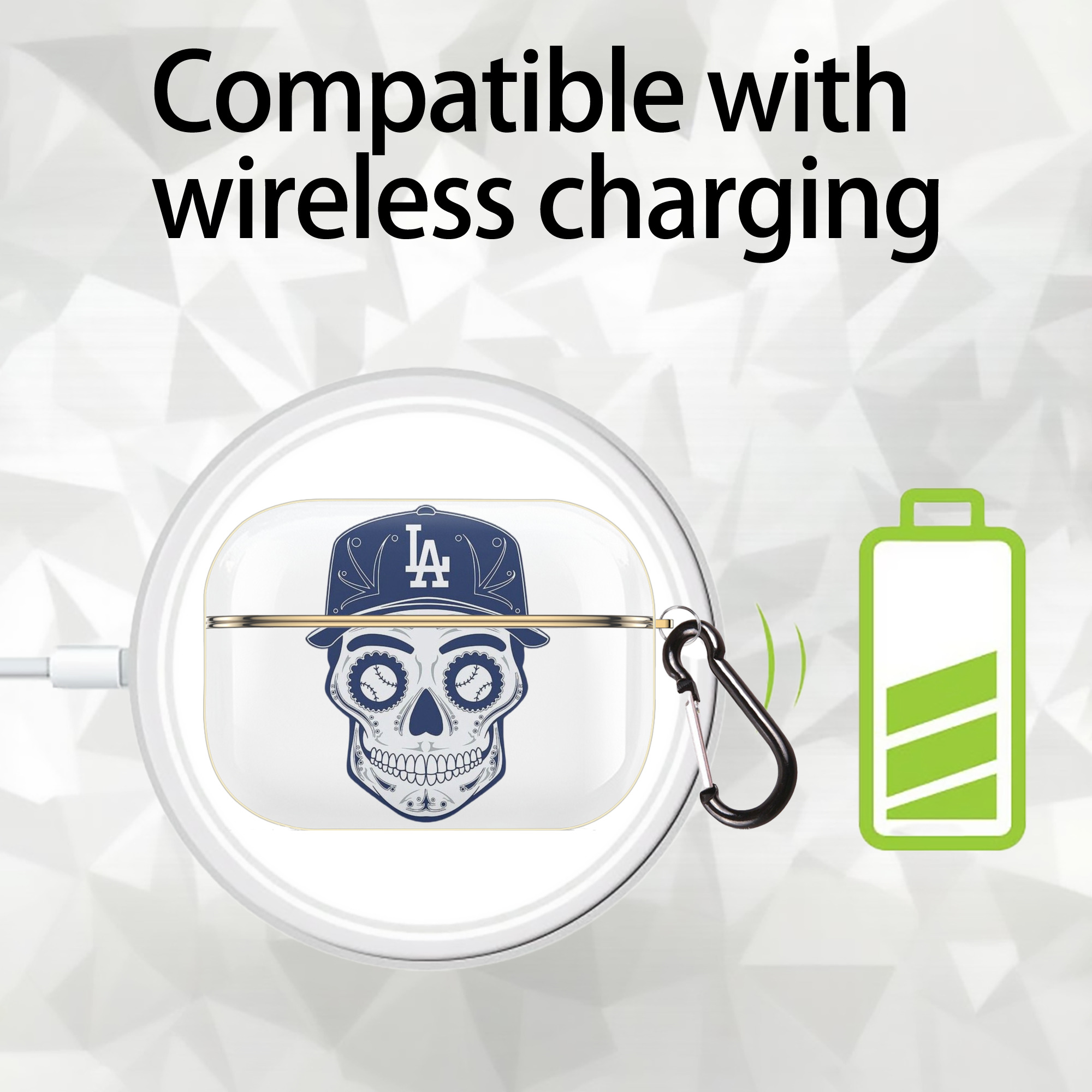  Luxury Gold AirPods Pro Case With Keychain, Flexible PC Material, Full Protection, Precise Cutouts, Anti-Fingerprint, Washable, Durable Design