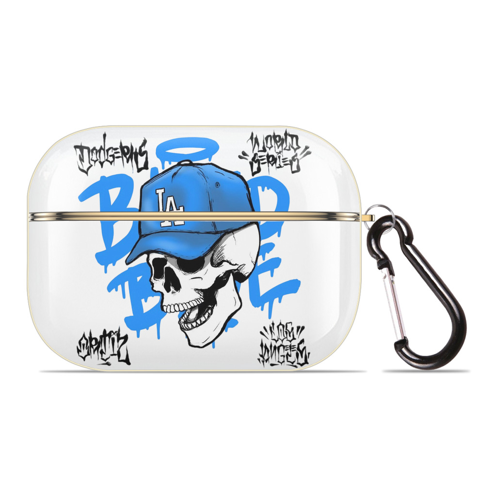  Luxury Gold AirPods Pro Case With Keychain, Flexible PC Material, Full Protection, Precise Cutouts, Anti-Fingerprint, Washable, Durable Design