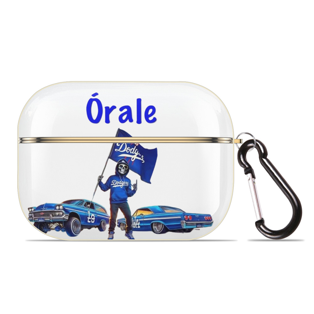  Luxury Gold AirPods Pro Case With Keychain, Flexible PC Material, Full Protection, Precise Cutouts, Anti-Fingerprint, Washable, Durable Design