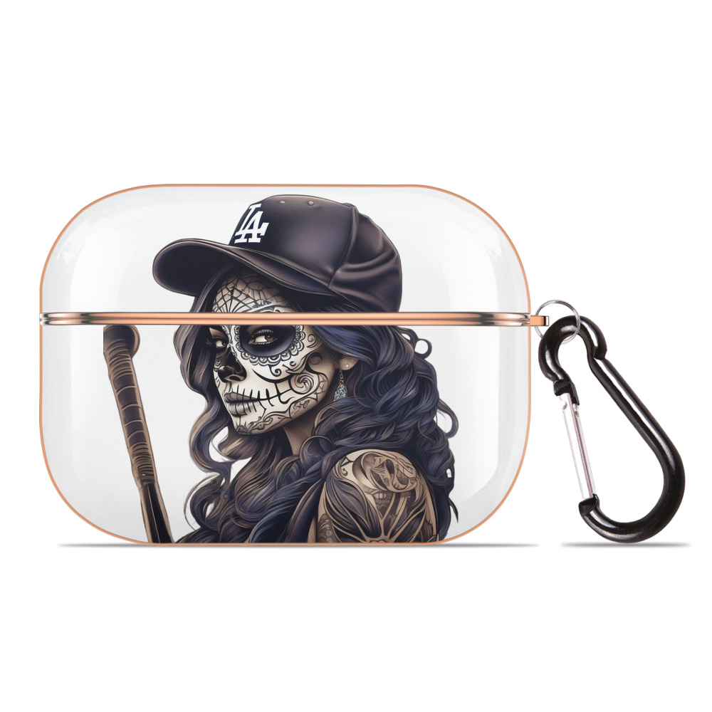  AirPods Pro Protective Case Rose Gold, Flexible PC Material, Precise Fit, Anti-Slip Cover, Full Protection, Fingerprint Resistant, Washable With Keychain