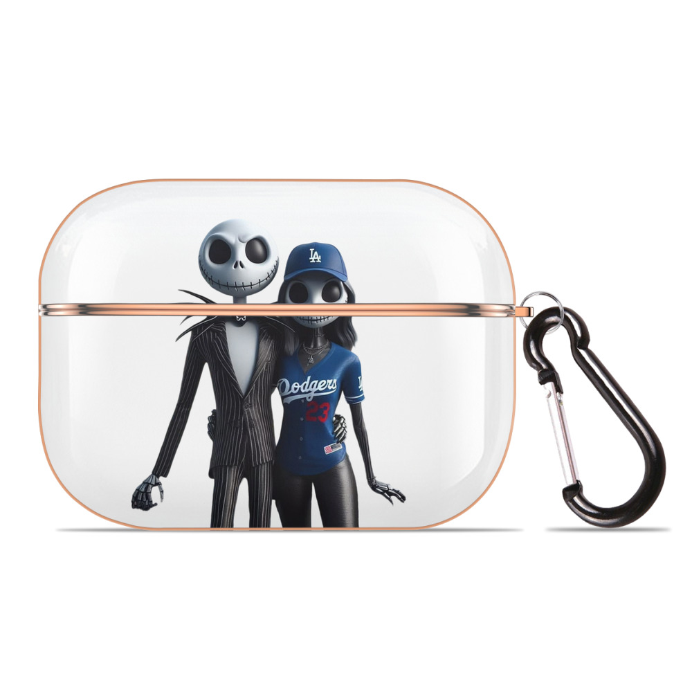  AirPods Pro Protective Case Rose Gold, Flexible PC Material, Precise Fit, Anti-Slip Cover, Full Protection, Fingerprint Resistant, Washable With Keychain