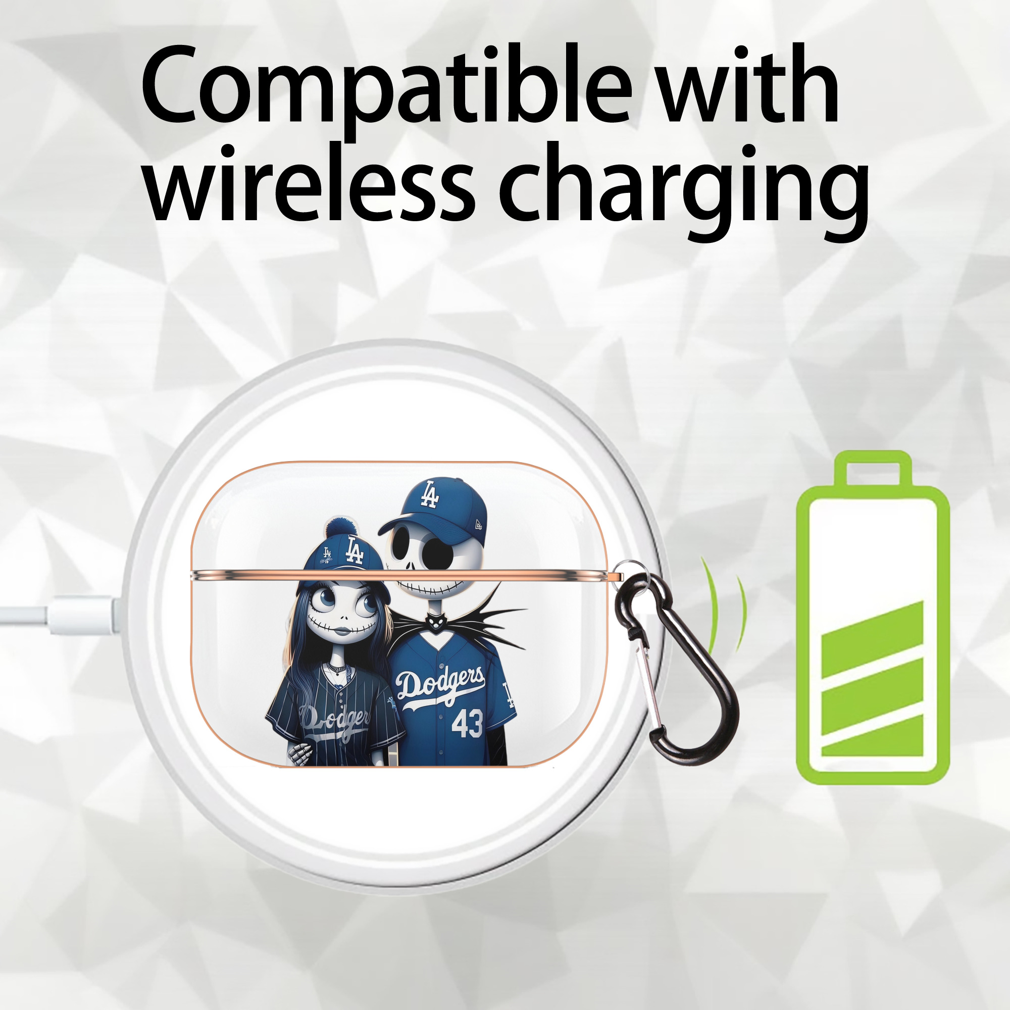  AirPods Pro Protective Case Rose Gold, Flexible PC Material, Precise Fit, Anti-Slip Cover, Full Protection, Fingerprint Resistant, Washable With Keychain