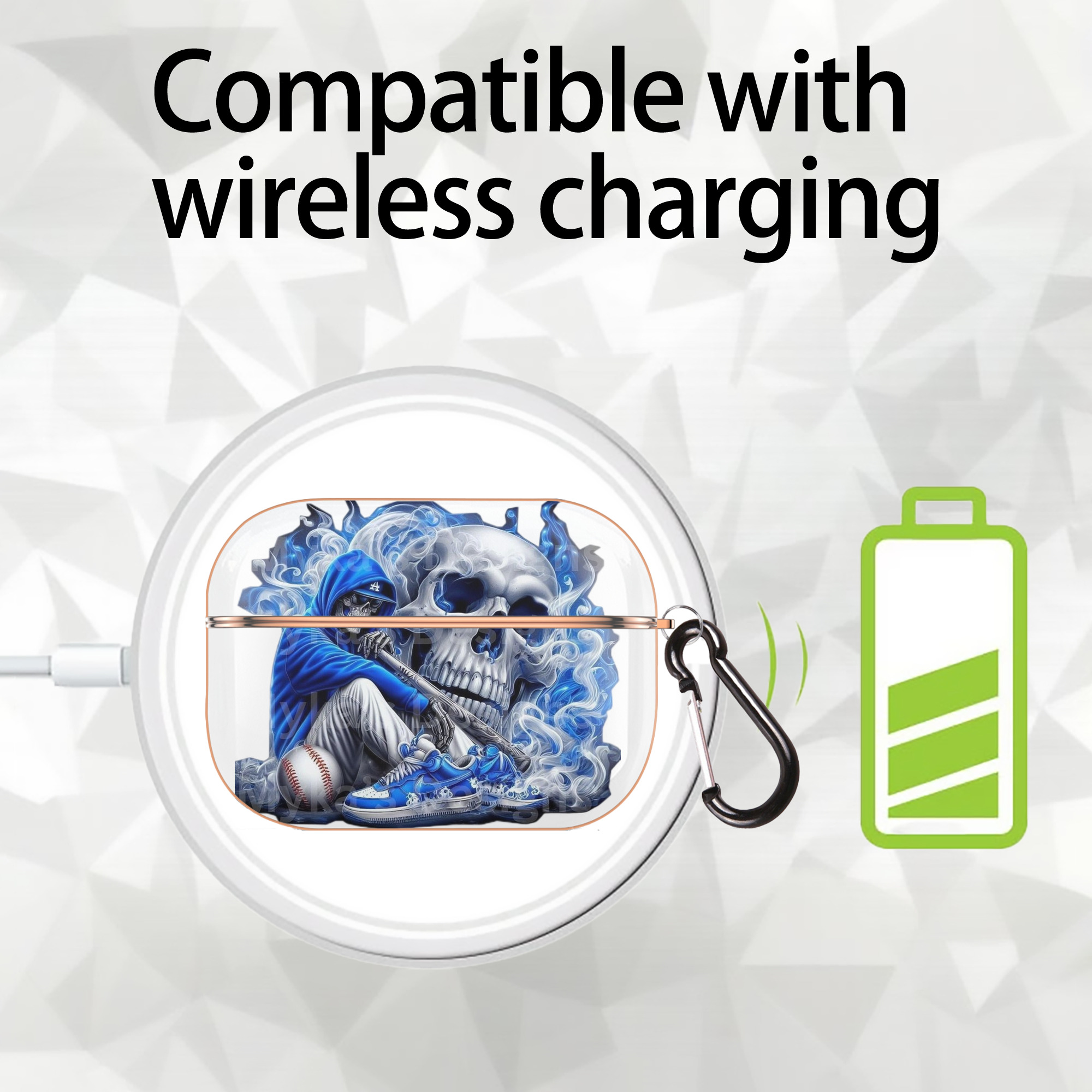  AirPods Pro Protective Case Rose Gold, Flexible PC Material, Precise Fit, Anti-Slip Cover, Full Protection, Fingerprint Resistant, Washable With Keychain