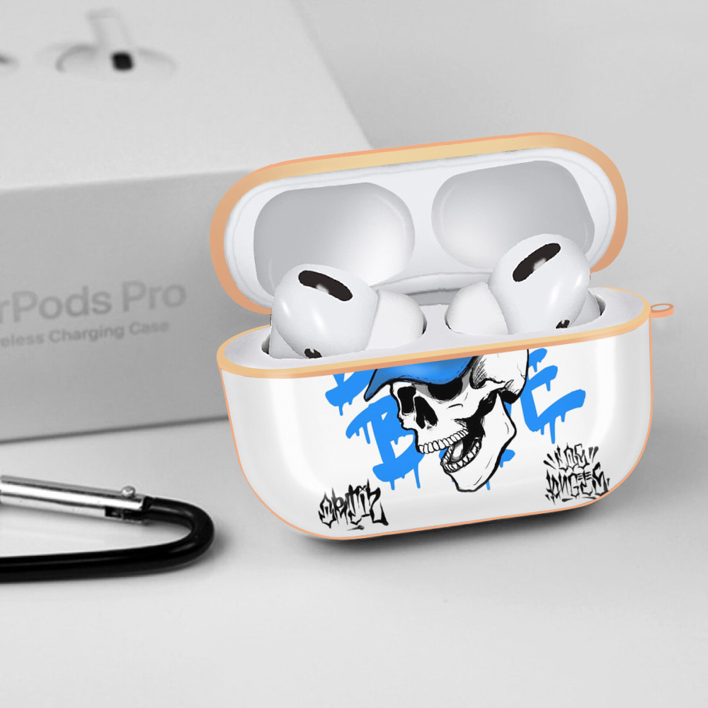  AirPods Pro Protective Case Rose Gold, Flexible PC Material, Precise Fit, Anti-Slip Cover, Full Protection, Fingerprint Resistant, Washable With Keychain