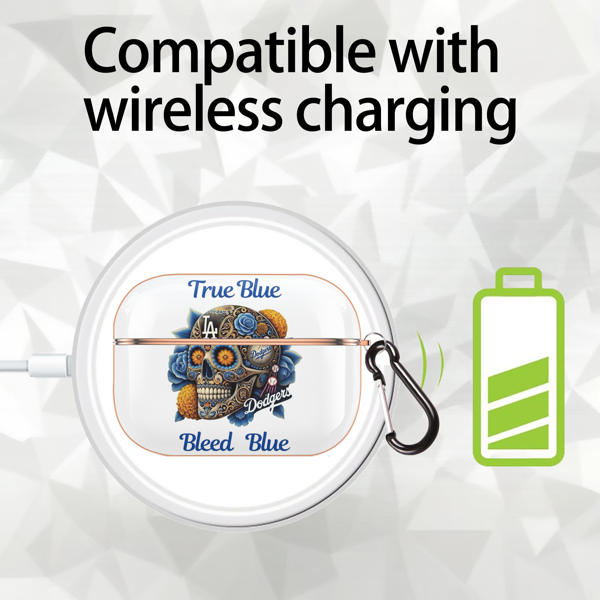  AirPods Pro Protective Case Rose Gold, Flexible PC Material, Precise Fit, Anti-Slip Cover, Full Protection, Fingerprint Resistant, Washable With Keychain