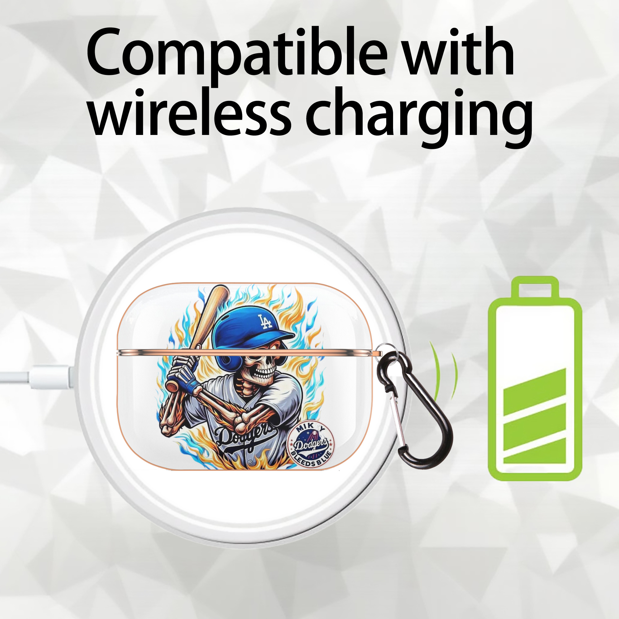  AirPods Pro Protective Case Rose Gold, Flexible PC Material, Precise Fit, Anti-Slip Cover, Full Protection, Fingerprint Resistant, Washable With Keychain