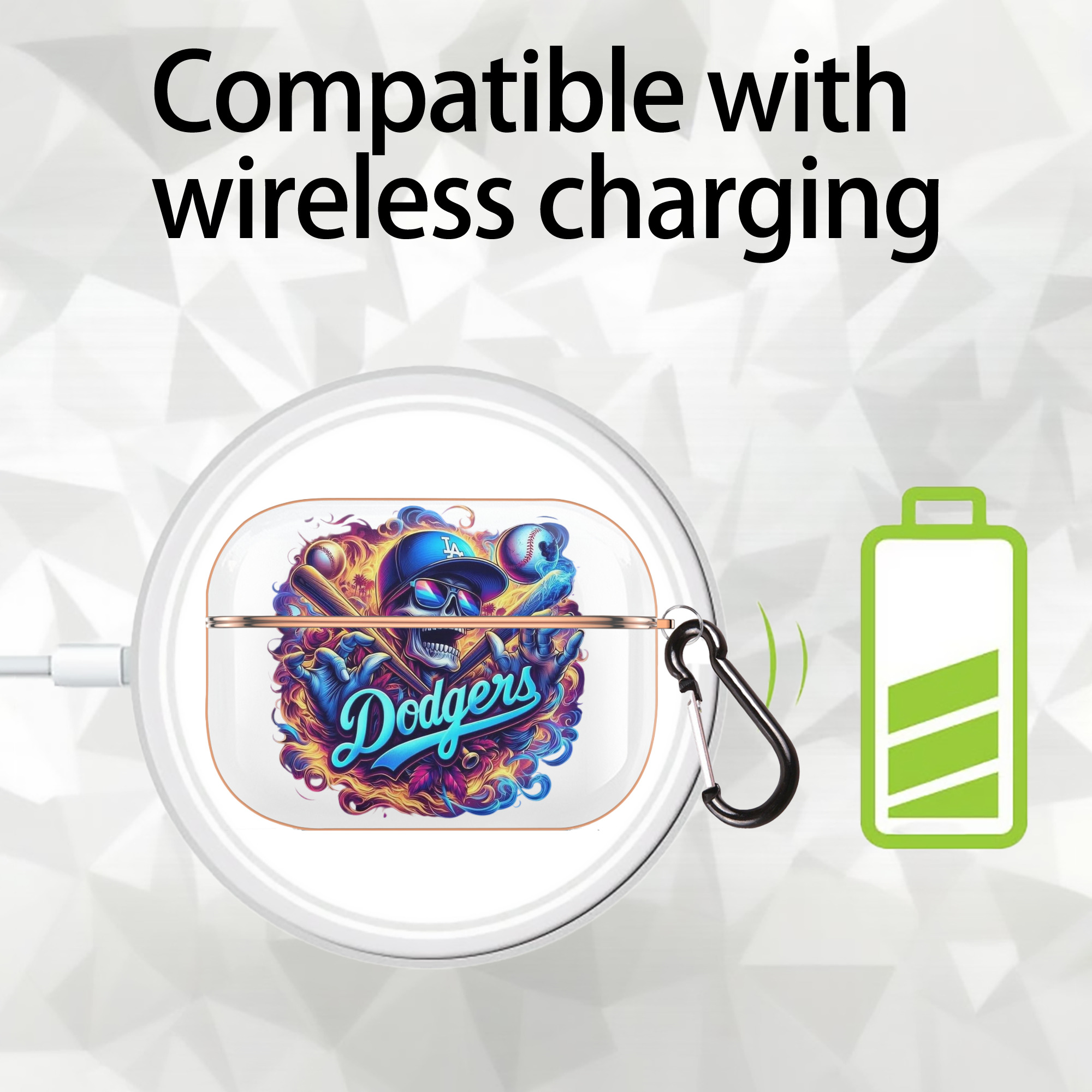  AirPods Pro Protective Case Rose Gold, Flexible PC Material, Precise Fit, Anti-Slip Cover, Full Protection, Fingerprint Resistant, Washable With Keychain