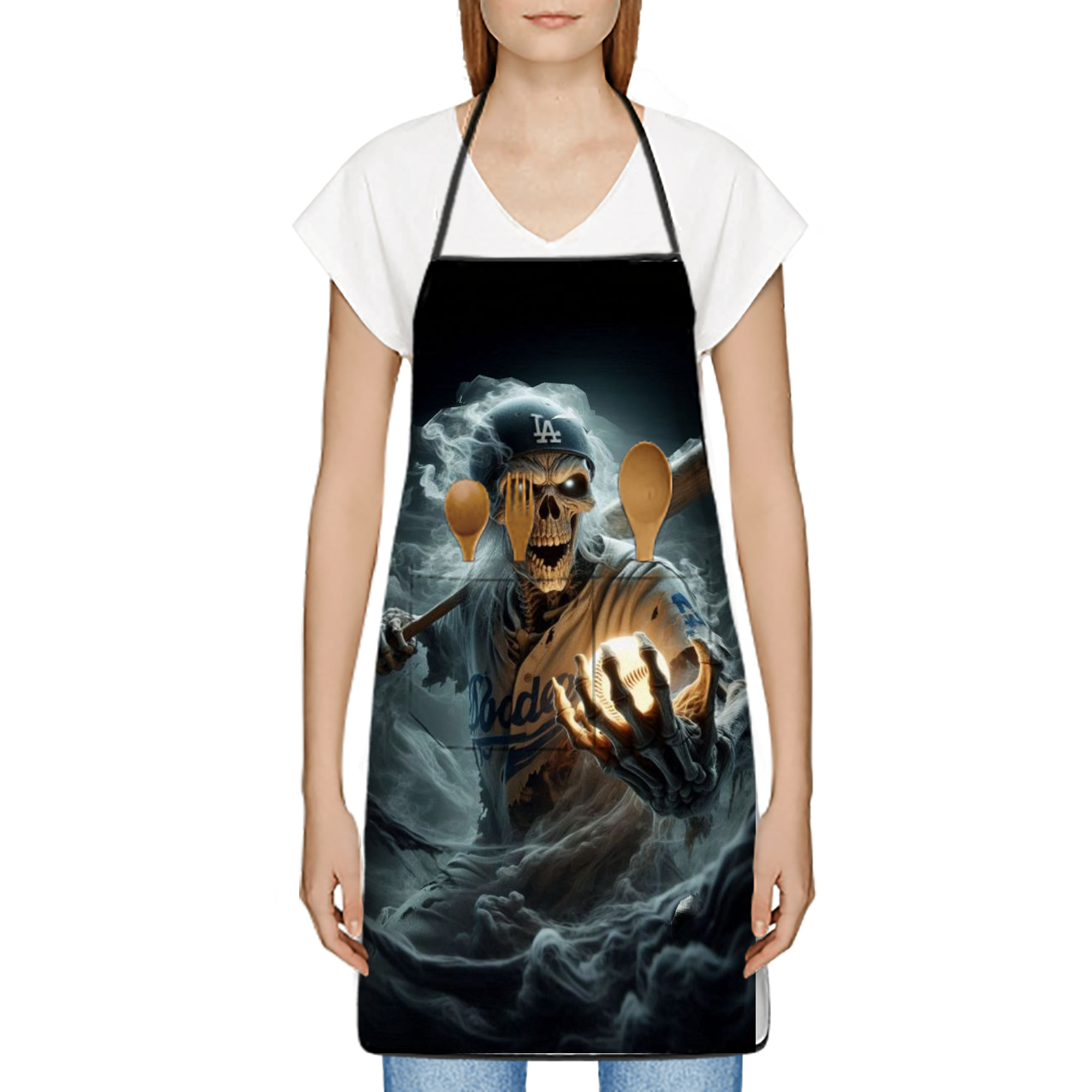  Stain-Resistant Polyester Apron With Pocket – Full Print, Waterproof, Anti-Wrinkle, Anti-Pilling – Ideal For Kitchen, BBQ, Restaurant, Salon & More
