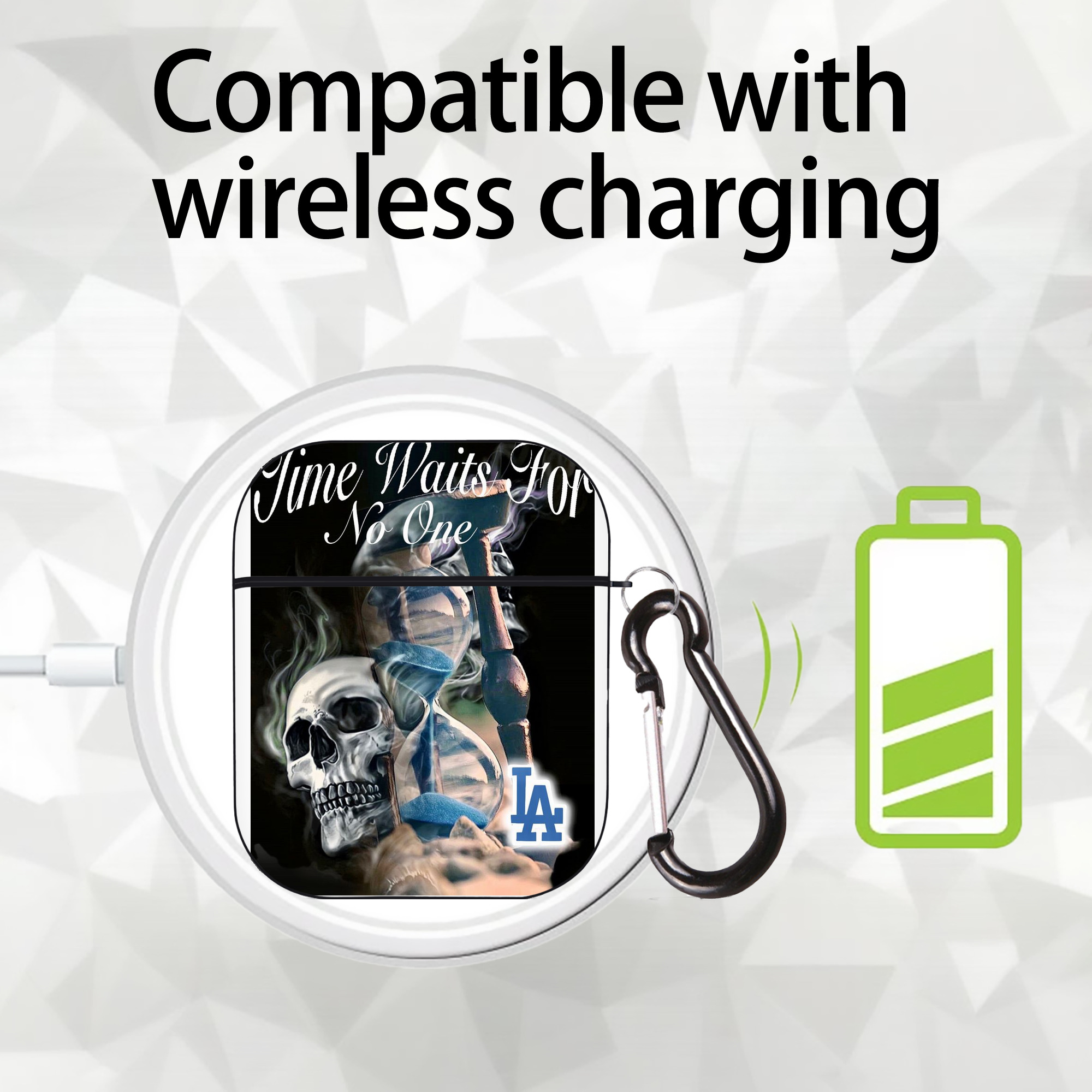  AirPods 2 Case Hard Shell Black, Flexible PC Material, Precise Cutouts, Full Protection, Anti-Fingerprint, Washable, Includes Keychain – Durable & Slim Design