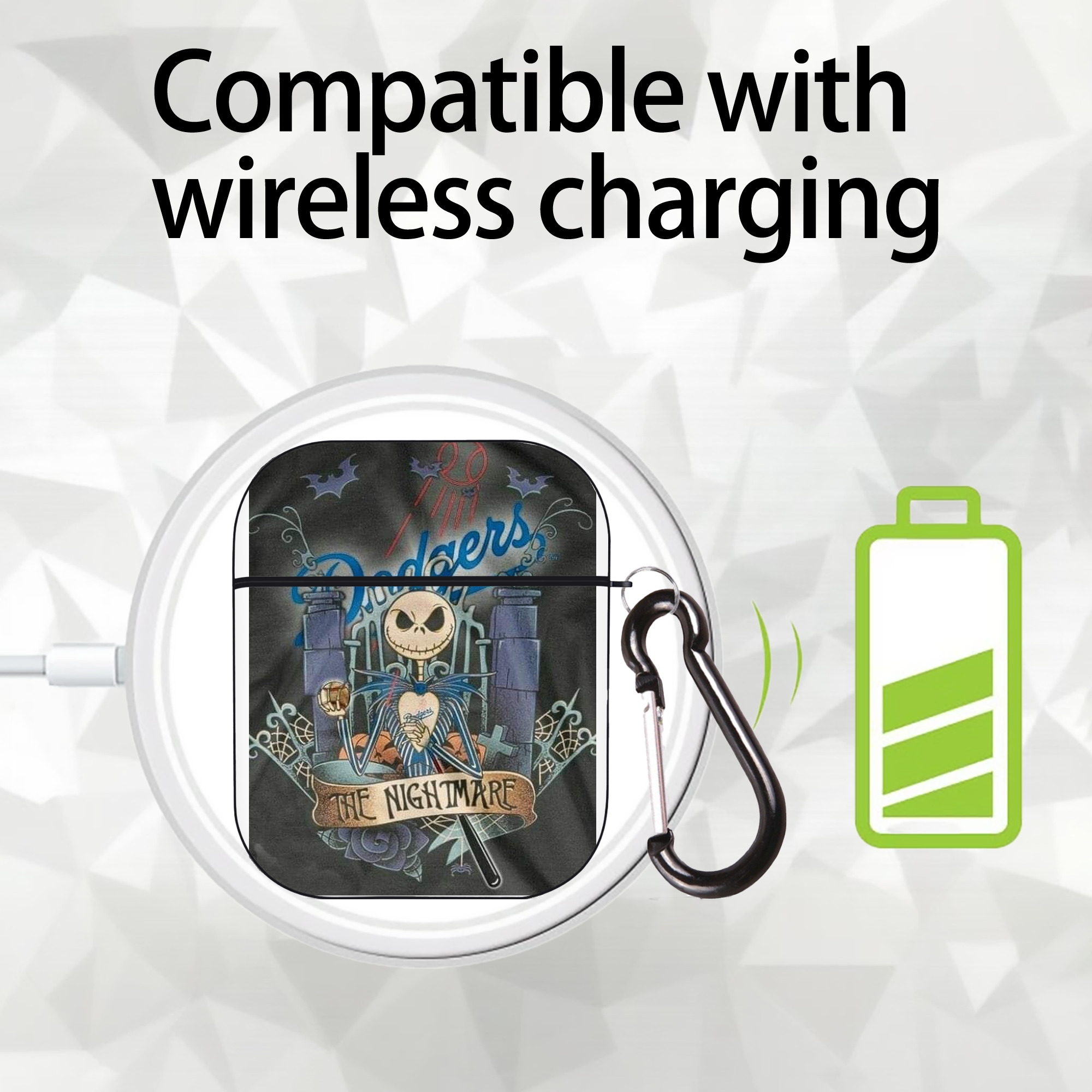  AirPods 2 Case Hard Shell Black, Flexible PC Material, Precise Cutouts, Full Protection, Anti-Fingerprint, Washable, Includes Keychain – Durable & Slim Design