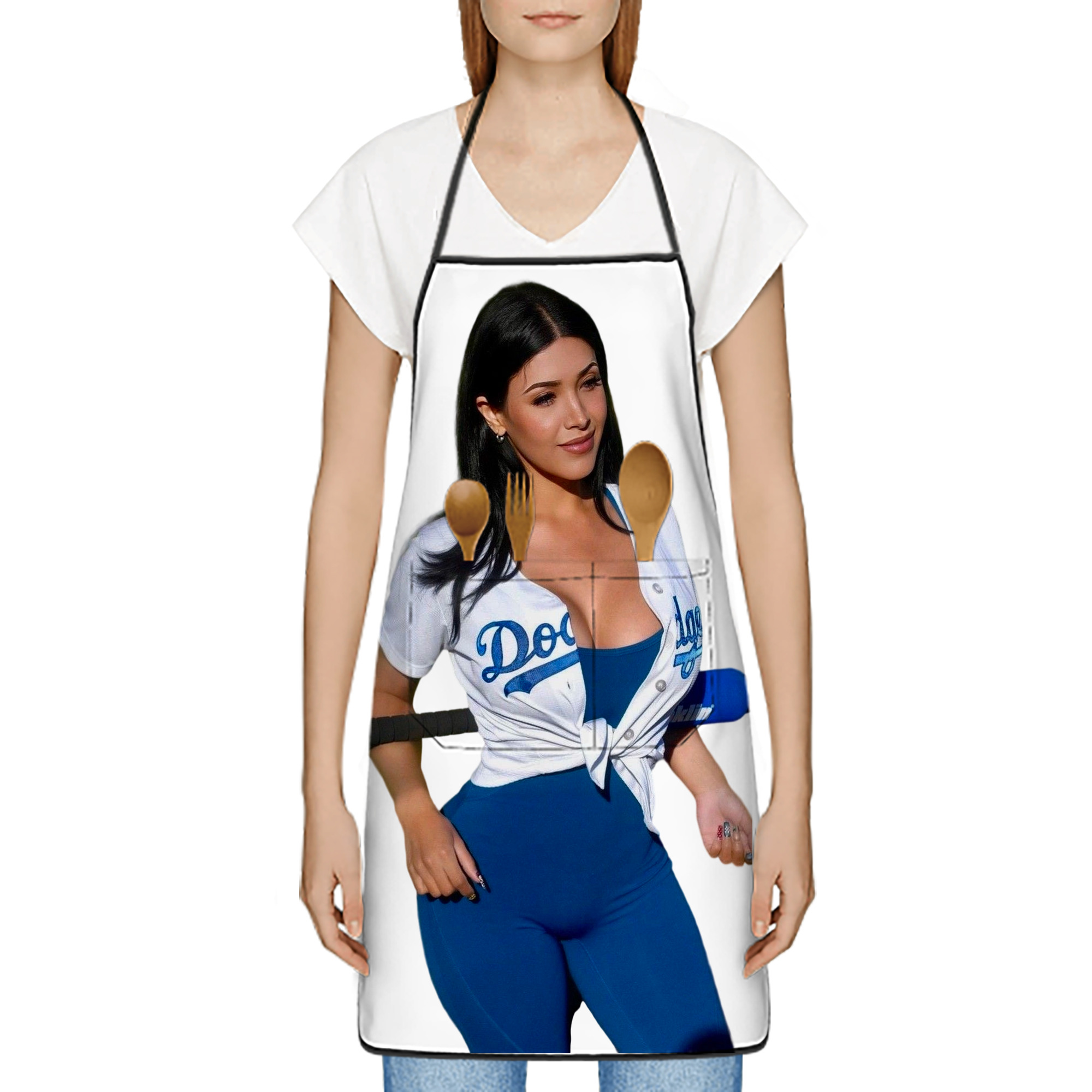  Stain-Resistant Polyester Apron With Pocket – Full Print, Waterproof, Anti-Wrinkle, Anti-Pilling – Ideal For Kitchen, BBQ, Restaurant, Salon & More