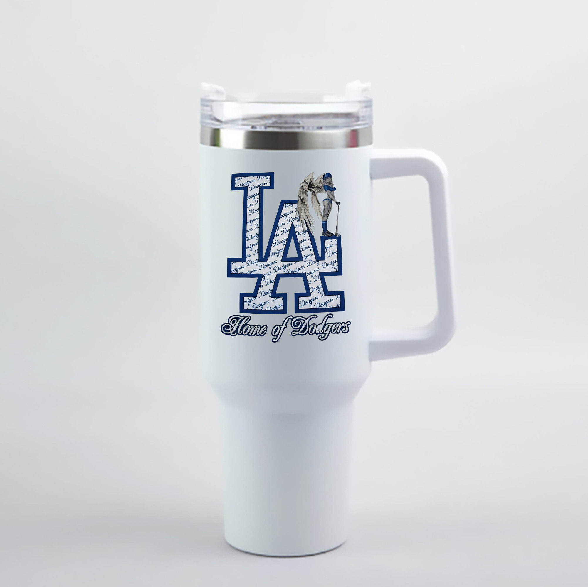  40oz Handle Car Cup With Crystal Sticker Design – Durable Stainless Steel Travel Mug With Reusable Straw – Double Wall Insulated