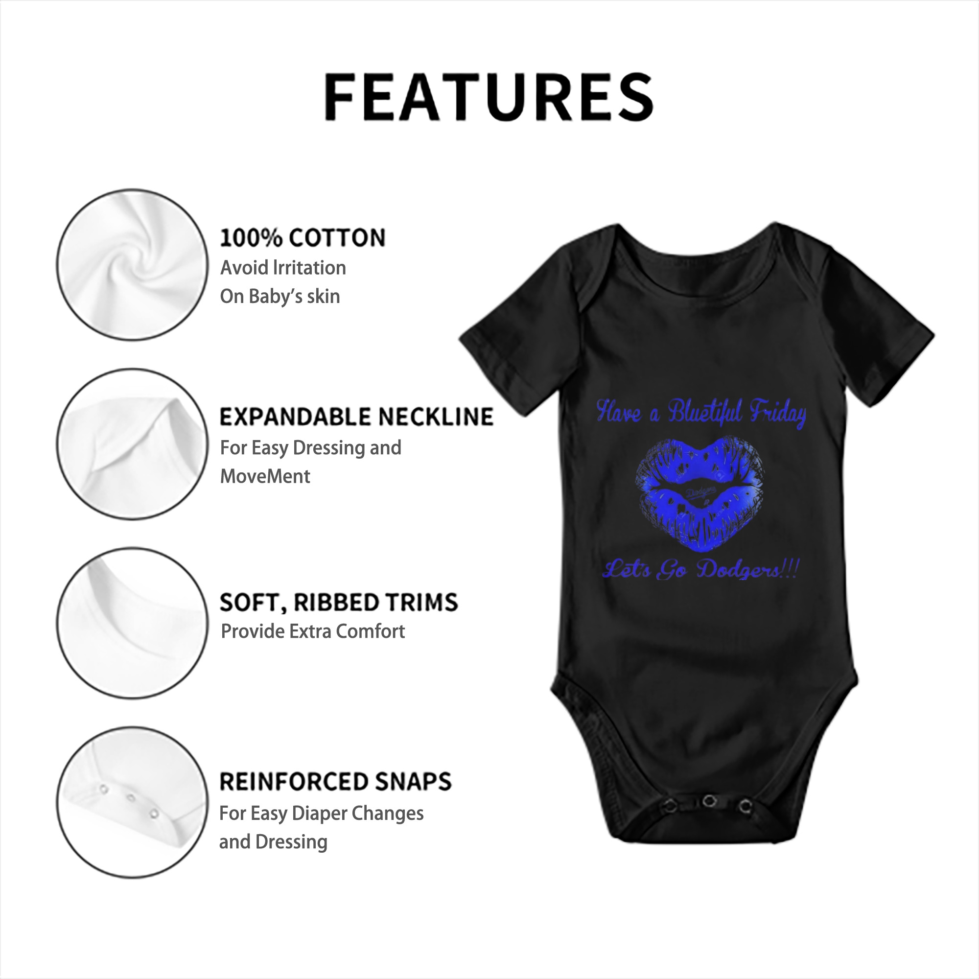  Baby Short Sleeve Romper – 100% Cotton Soft & Breathable Digital Print Onesie With Easy Snap Closure And Envelope Shoulder – Comfortable For Daily Wear & Travel