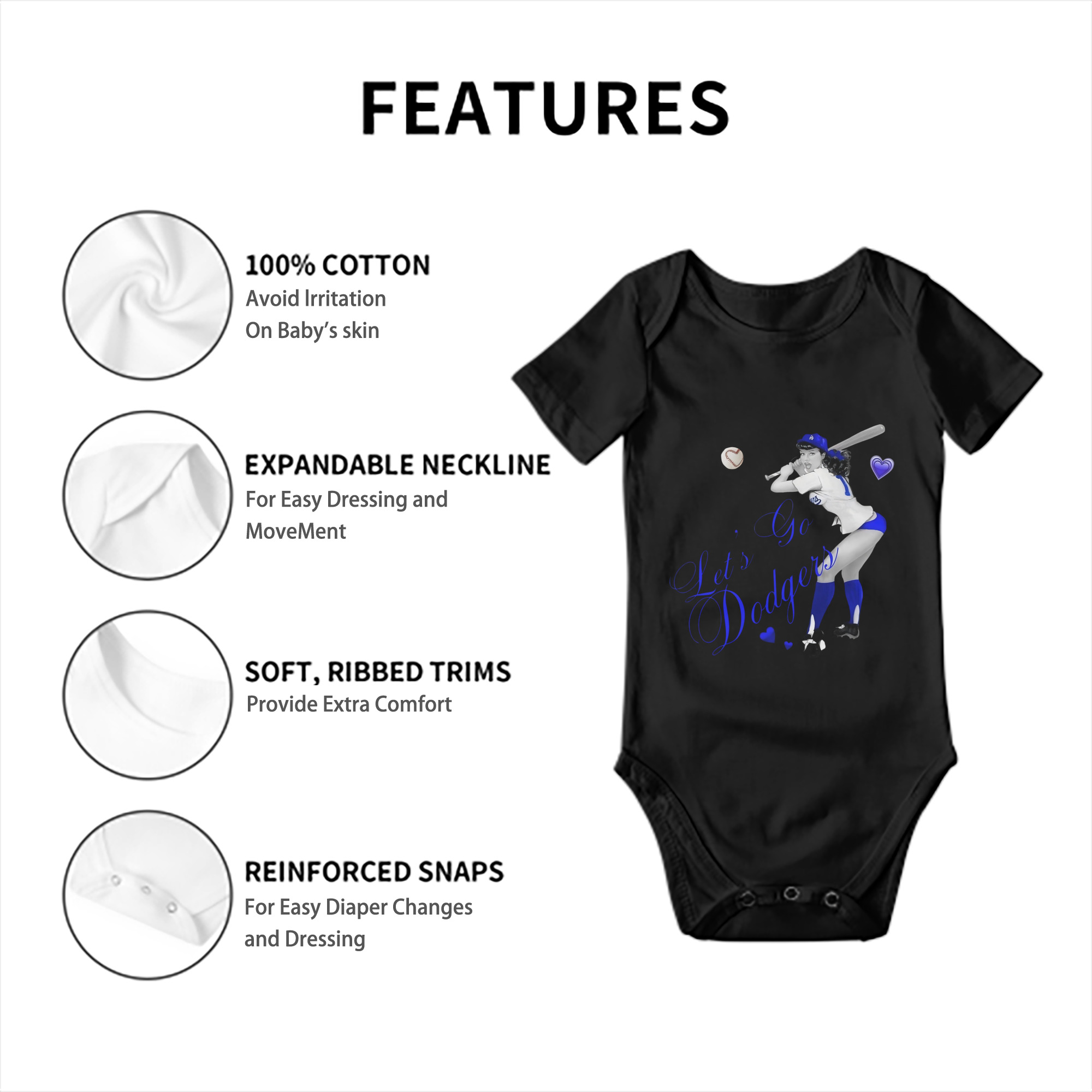  Baby Short Sleeve Romper – 100% Cotton Soft & Breathable Digital Print Onesie With Easy Snap Closure And Envelope Shoulder – Comfortable For Daily Wear & Travel