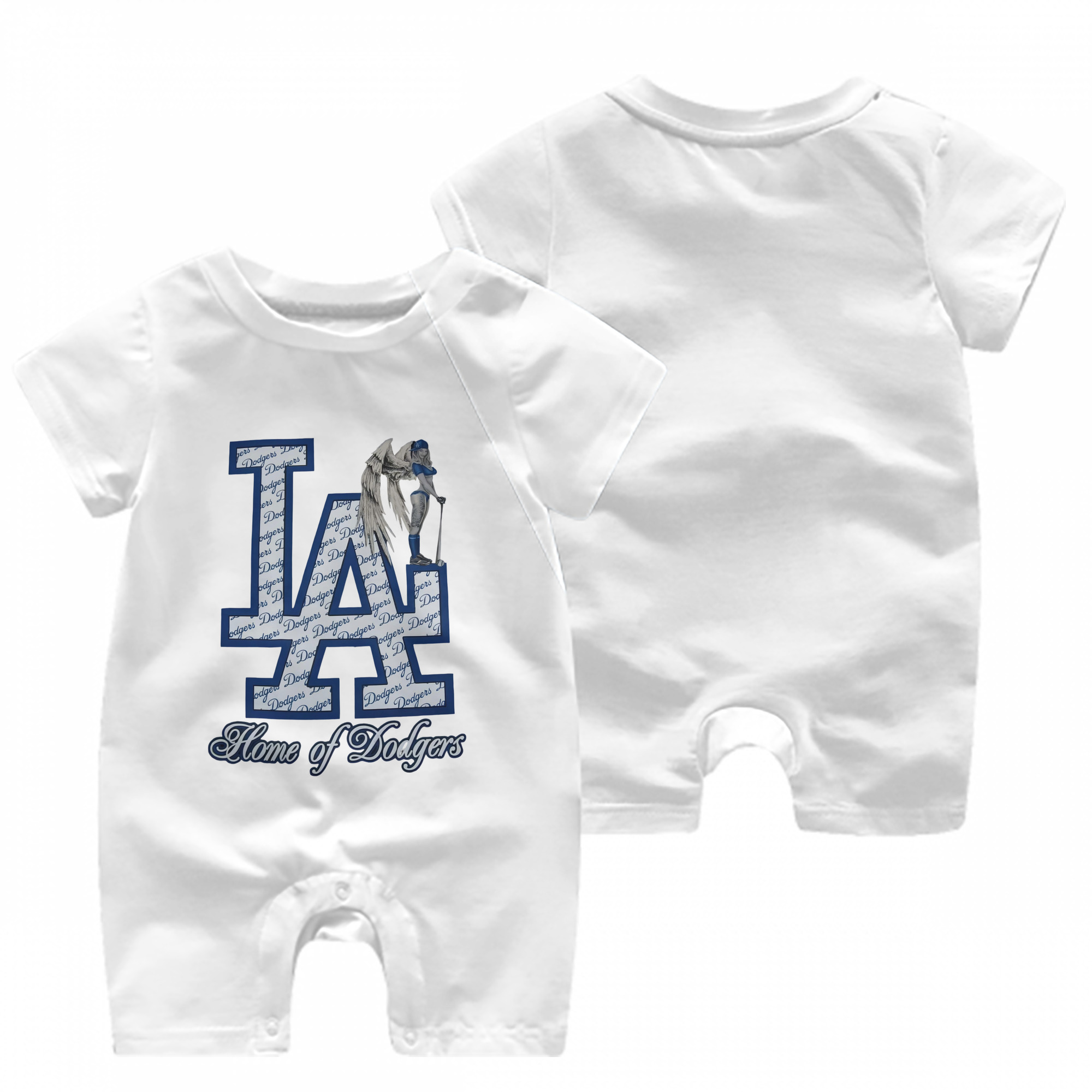  Baby Short Sleeve Onesie – 100% Cotton Soft & Breathable Digital Print Romper – Double-Sided Print, Snap Closure For Easy Diaper Changes – Comfortable For Boys & Girls