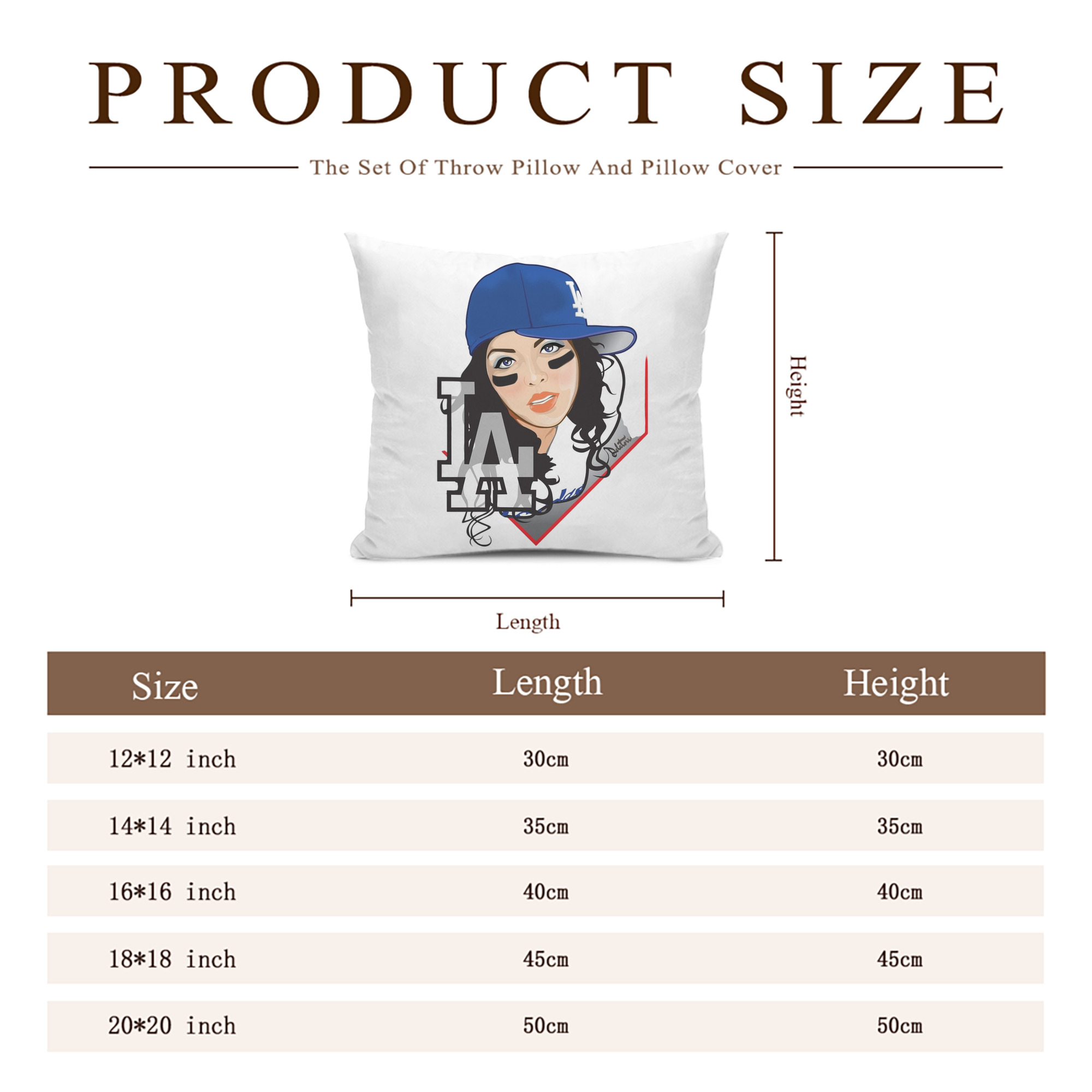  Soft Polyester Pillow Cover With Insert – Double-Sided Design, Invisible Zipper, Durable & Breathable – Easy Care Cushion Set