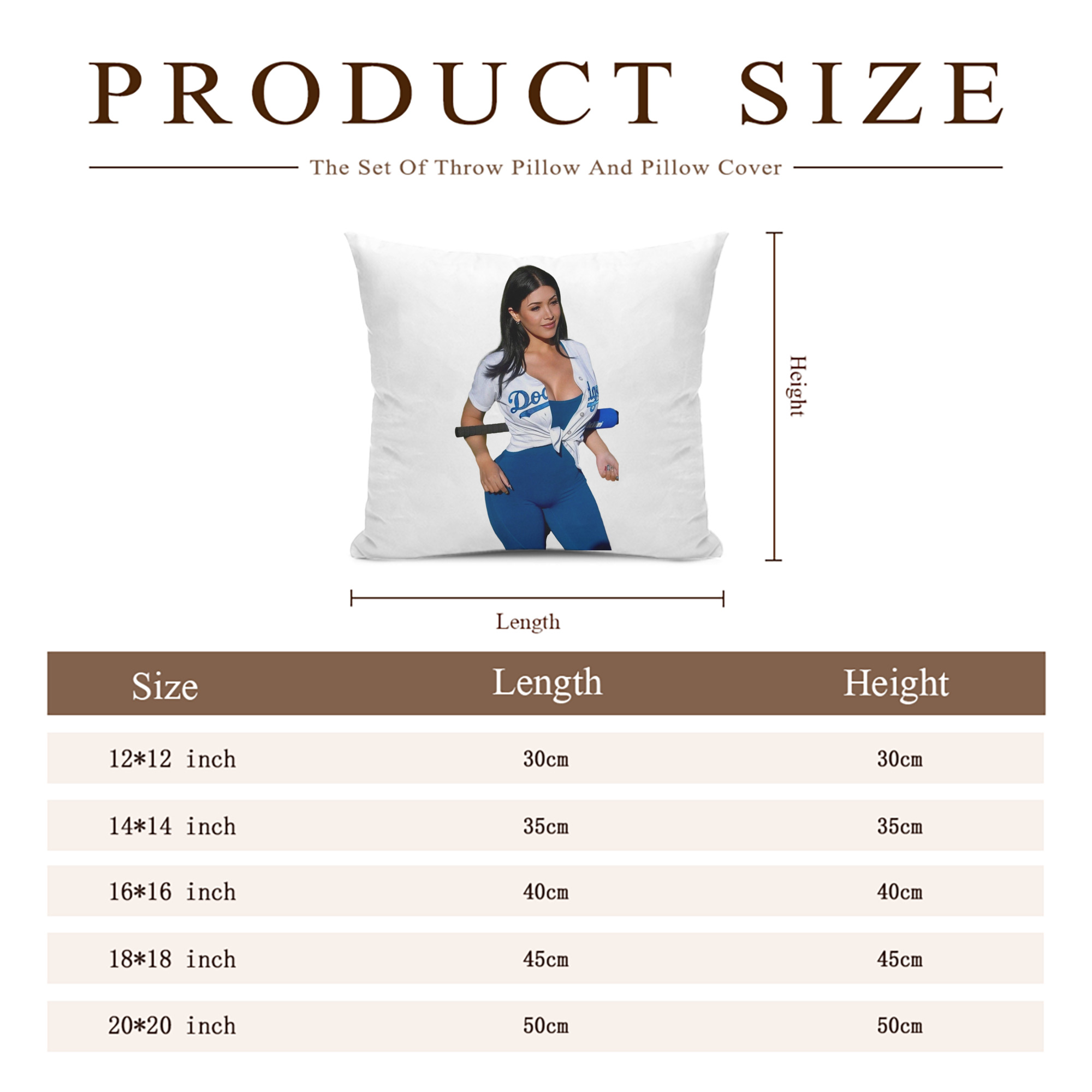  Soft Polyester Pillow Cover With Insert – Double-Sided Design, Invisible Zipper, Durable & Breathable – Easy Care Cushion Set