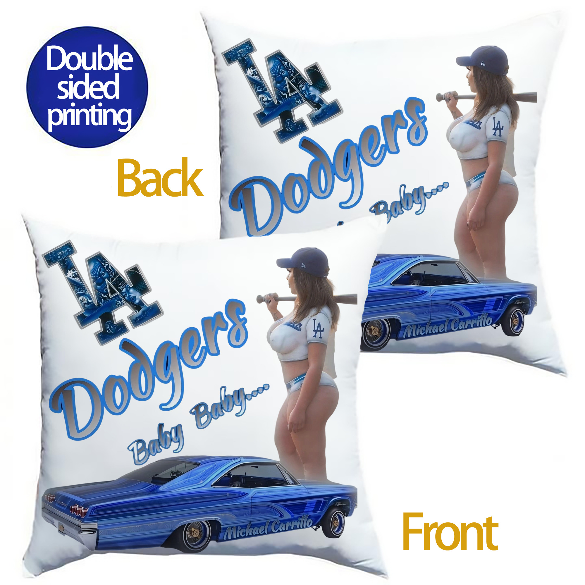  Soft Polyester Pillow Cover With Insert – Double-Sided Design, Invisible Zipper, Durable & Breathable – Easy Care Cushion Set