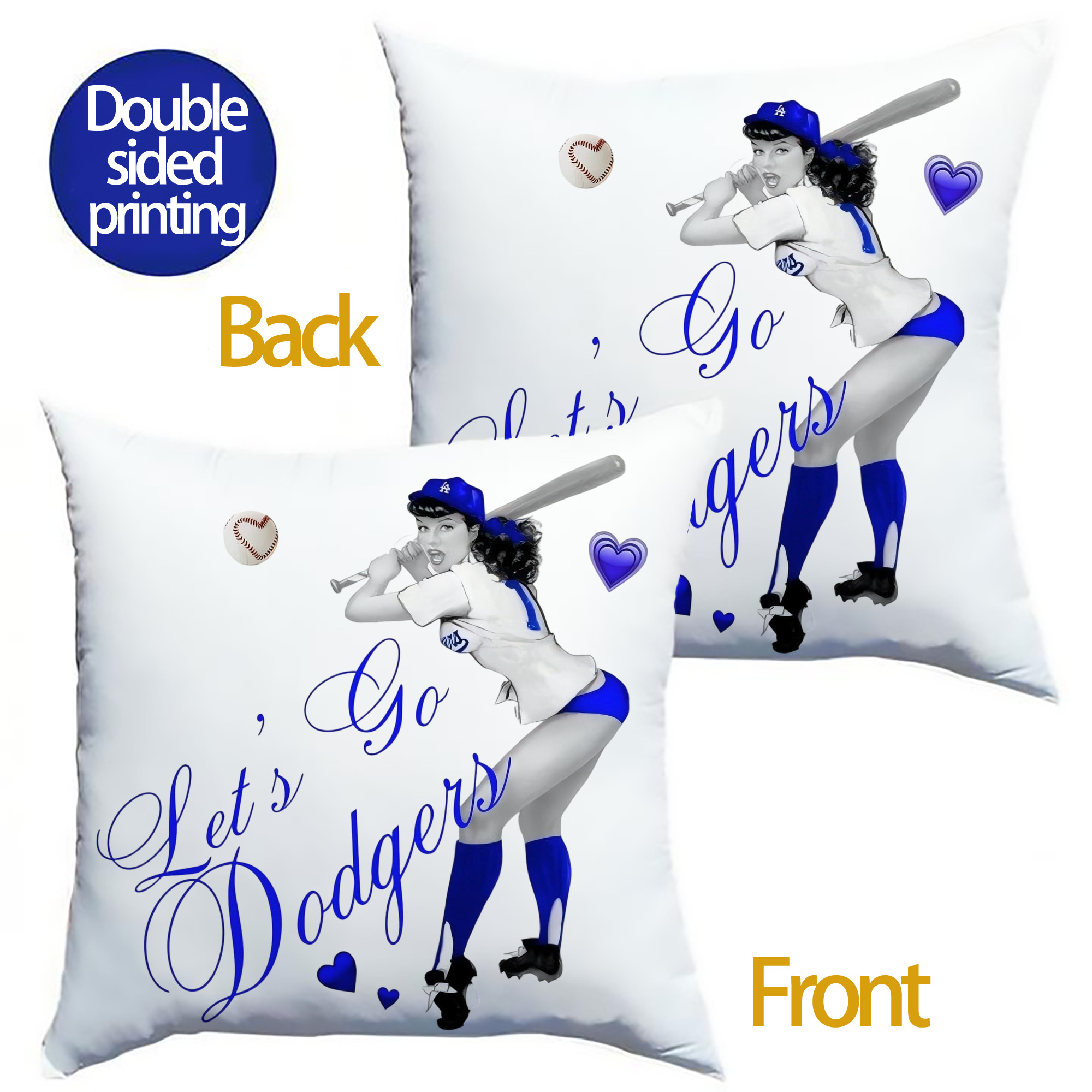 Soft Polyester Pillow Cover With Insert – Double-Sided Design, Invisible Zipper, Durable & Breathable – Easy Care Cushion Set